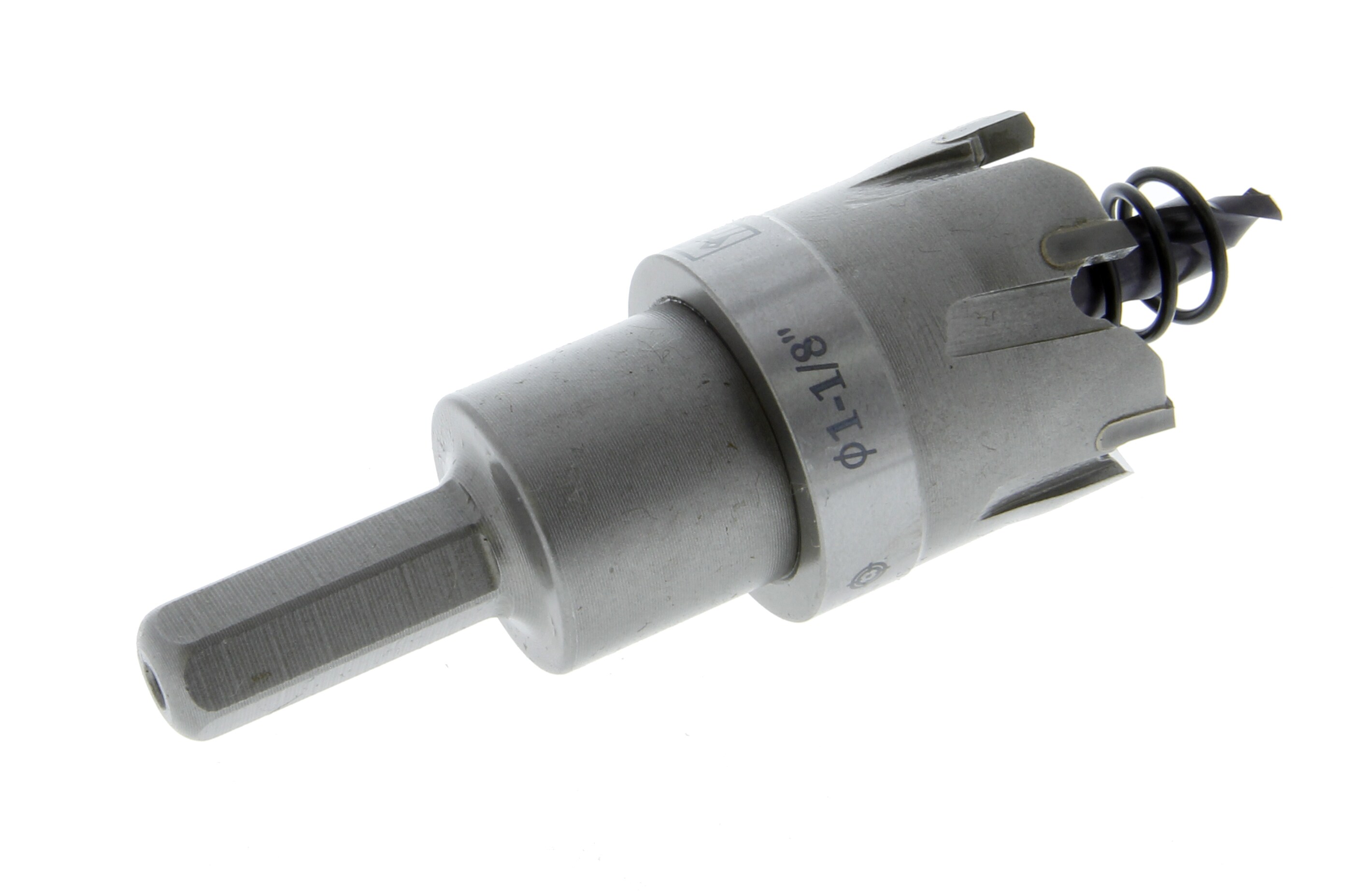 Sierra de corona con punta de carburo de 1-1/8 pulgadas con eje para taladro IDEAL 36-803