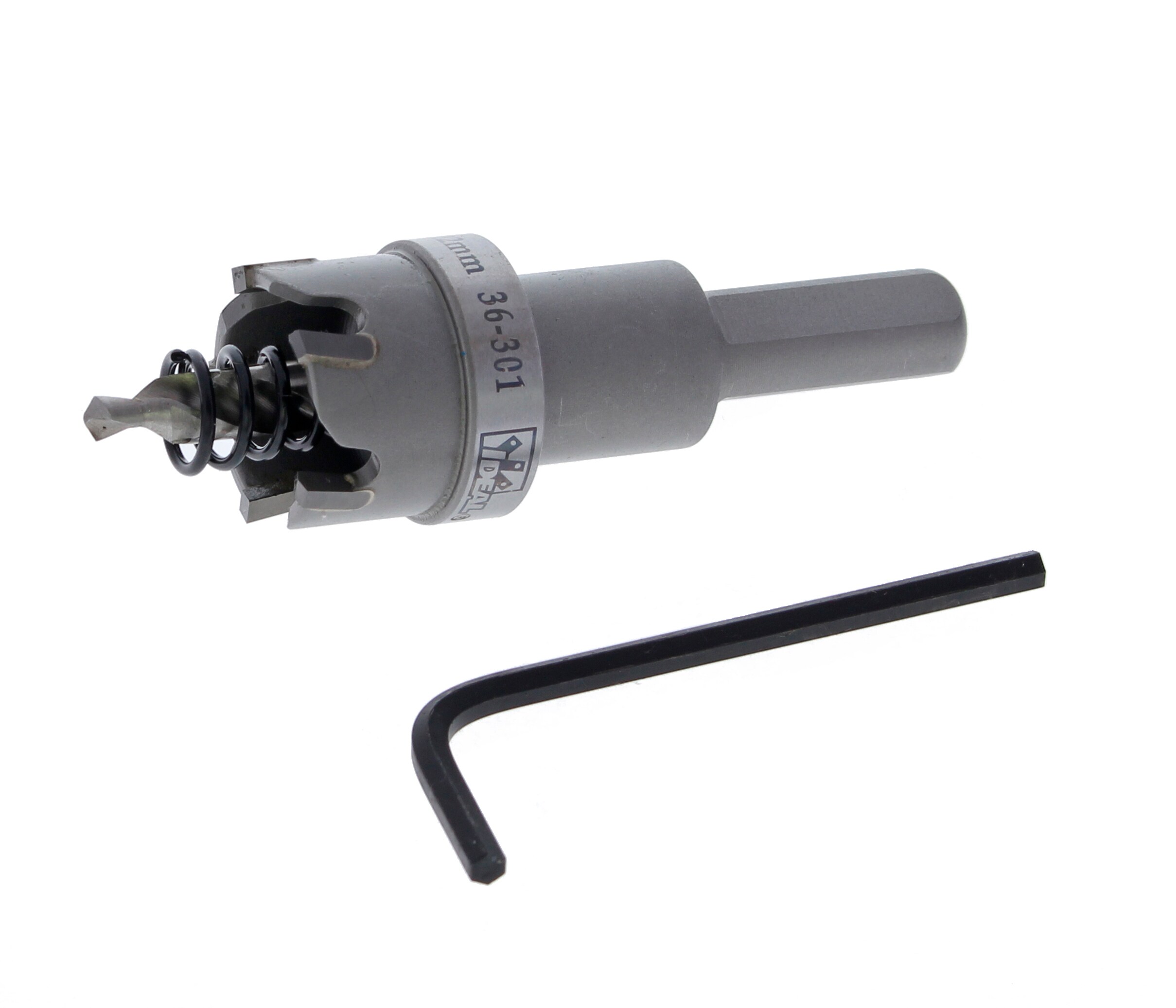 Sierra de corona con punta de carburo de 7/8 pulgadas con mandril IDEAL 36-801