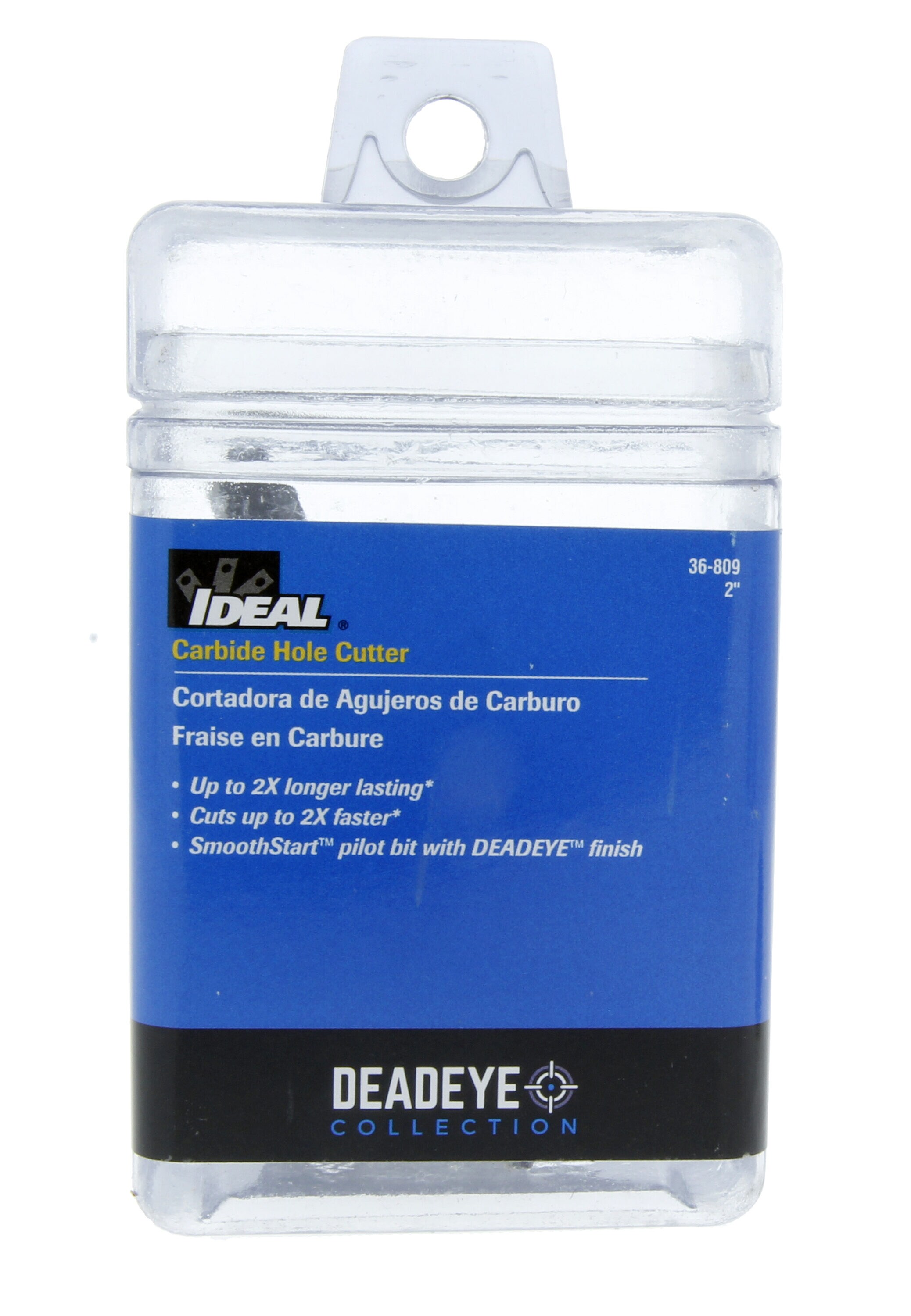 Sierra de corona con carburo de tungsteno de 2 pulgadas con adaptador, IDEAL 36-809