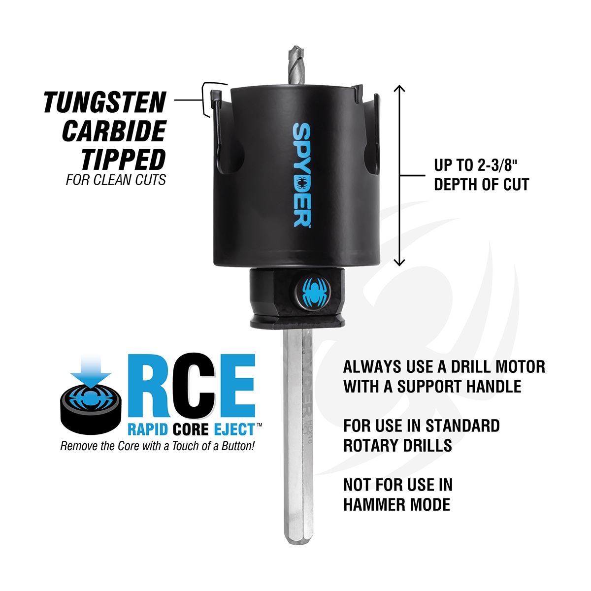 Broca de agujero de carburo de 5-1/2 pulgadas sin arbor para Spyder 600050CF