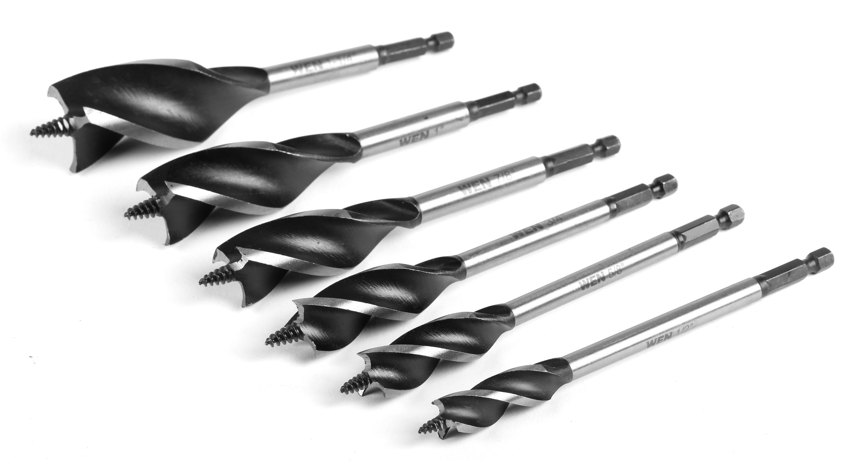 Set de barrena WEN de 6 piezas x 6 pulgadas para taladrar madera - DB613A