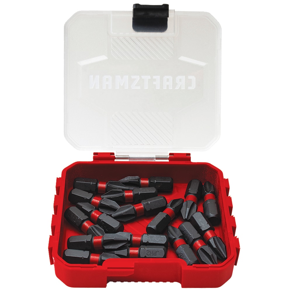 Punta para atornillador de impacto Phillips de 1/4 pulgadas x 1 pulgada CRAFTSMAN, 20 piezas individuales