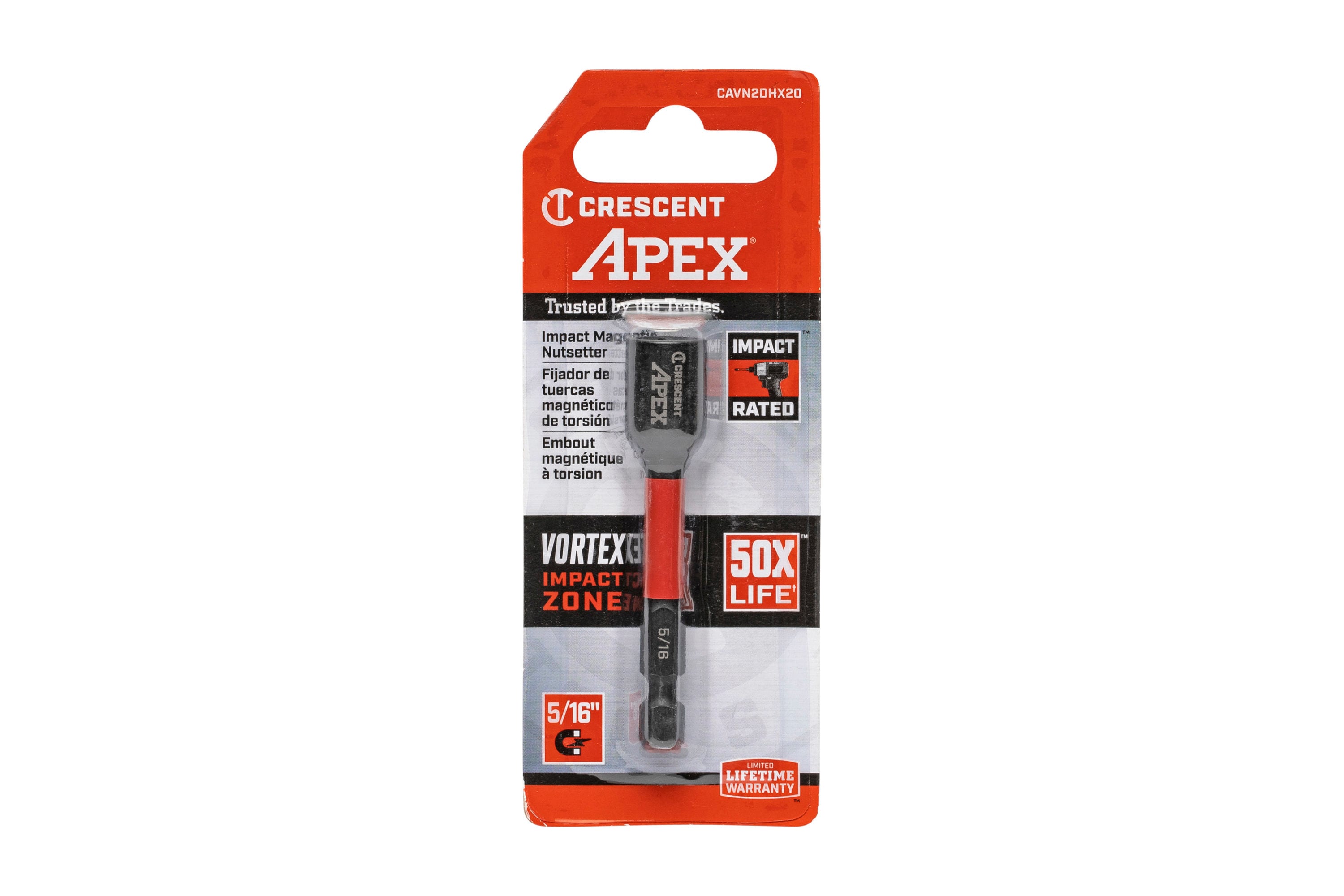 Punta para llave de impacto de 5/16 pulgadas x 2-9/16 pulgadas de Crescent - Individual