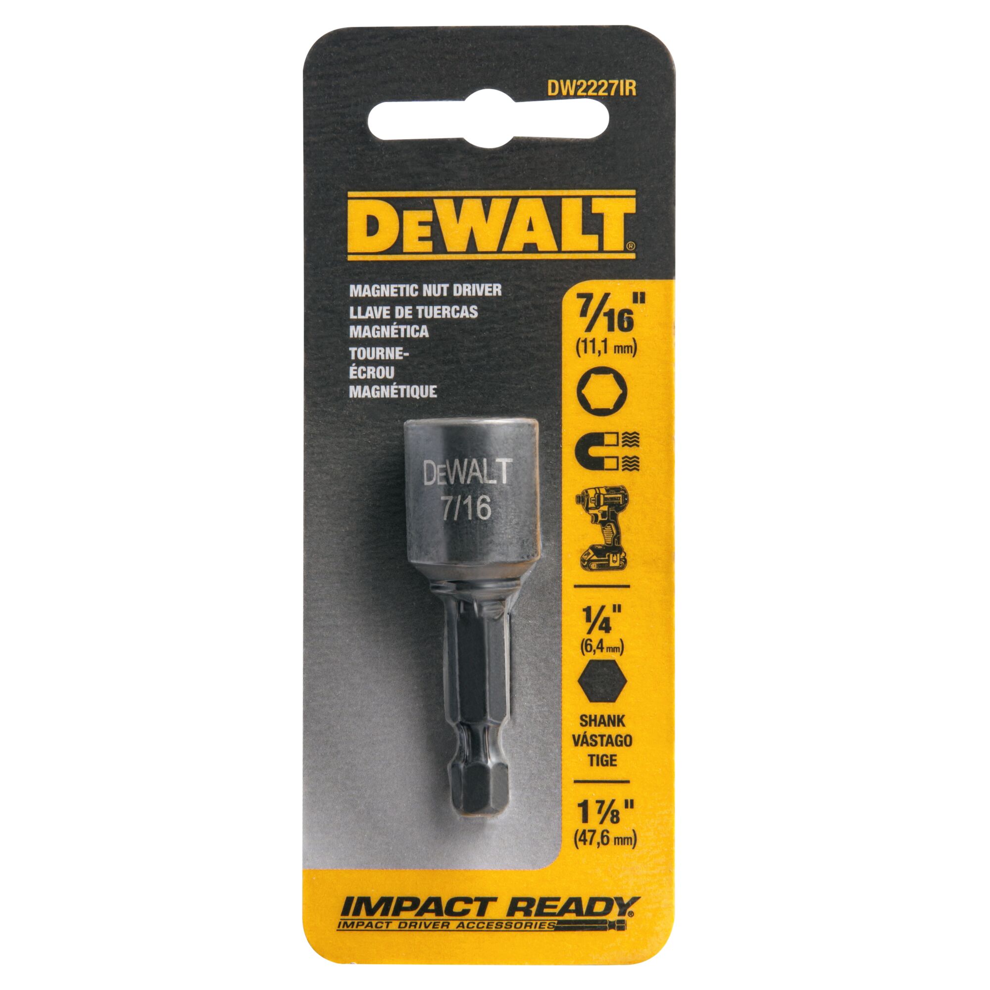 Broca de impacto individual FlexTorq DEWALT de 7/16 pulgadas x 2 pulgadas DW2227IR Nutsetter