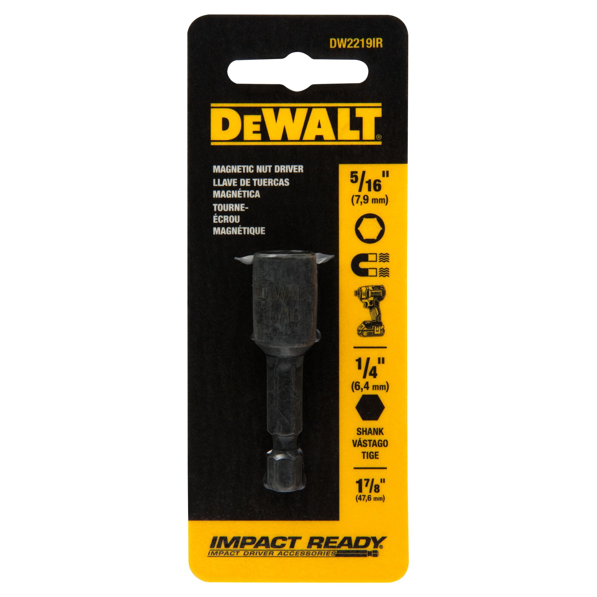 Punta para Atornillador de Impacto DEWALT FlexTorq de 1/4 pulgadas x 2 pulgadas Individual DW2218IR