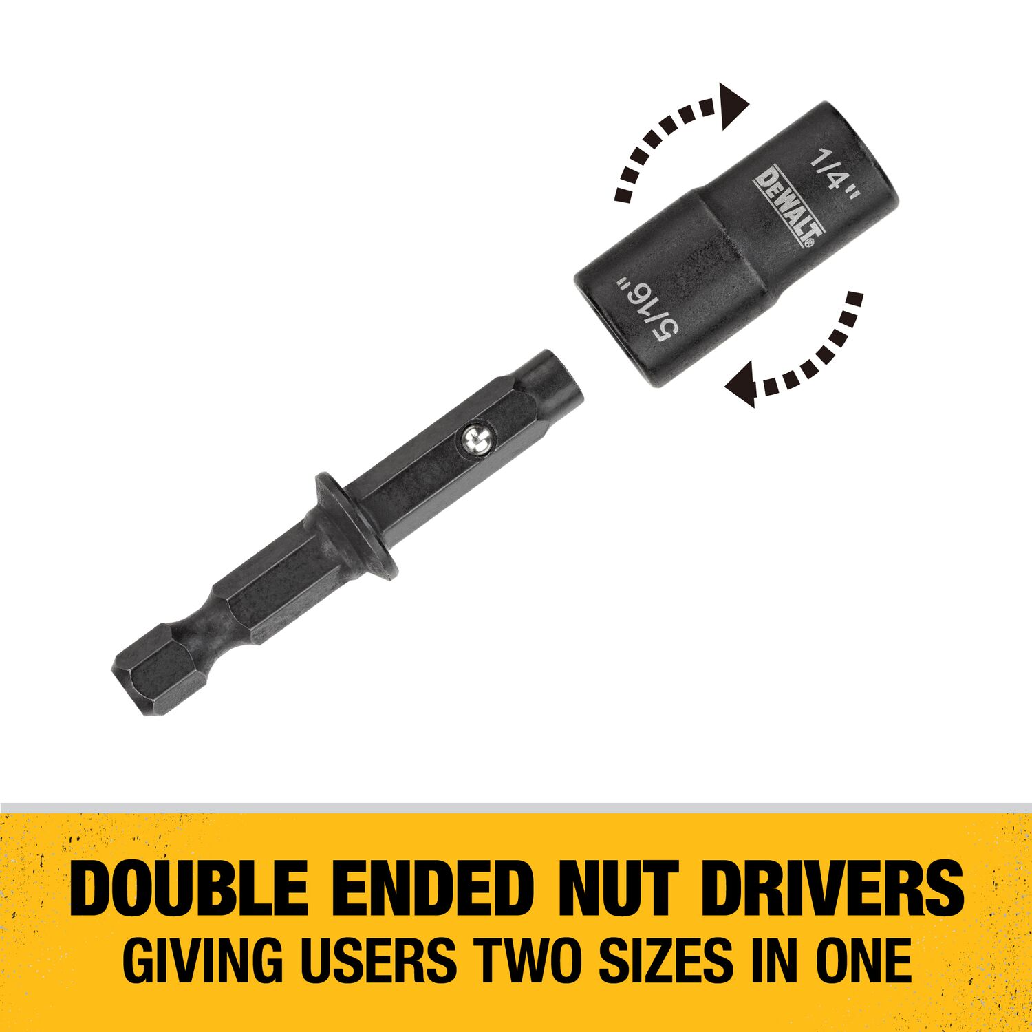 Punta de Destornillador de Impacto DEWALT Impact Ready 1/4 pulg x 2 pulg Individual 2-Piezas DWADEND14516
