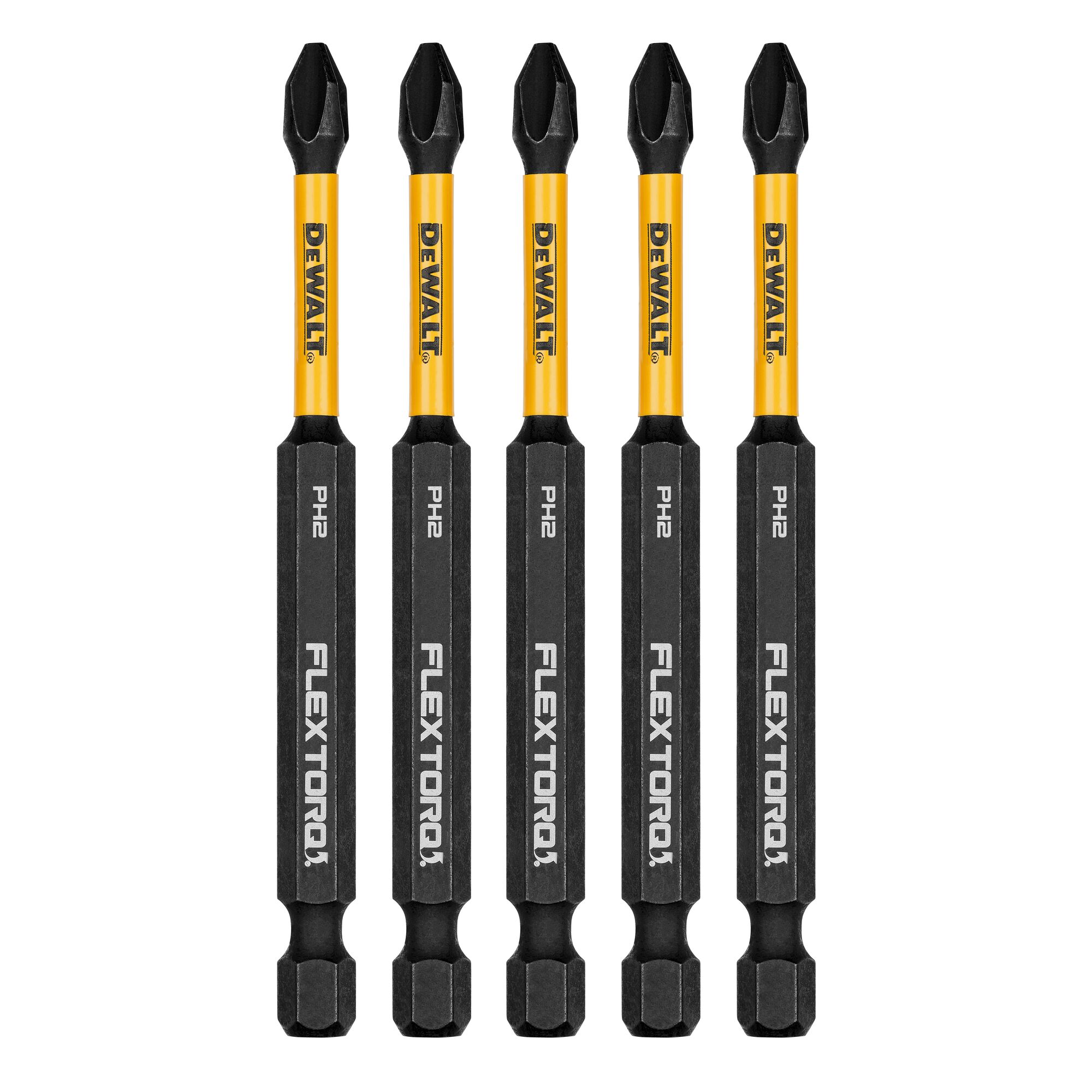 Punta para Impacto Phillips DEWALT 1/4 pulg. x 3-1/2 pulg. Individual, Paquete de 5 piezas