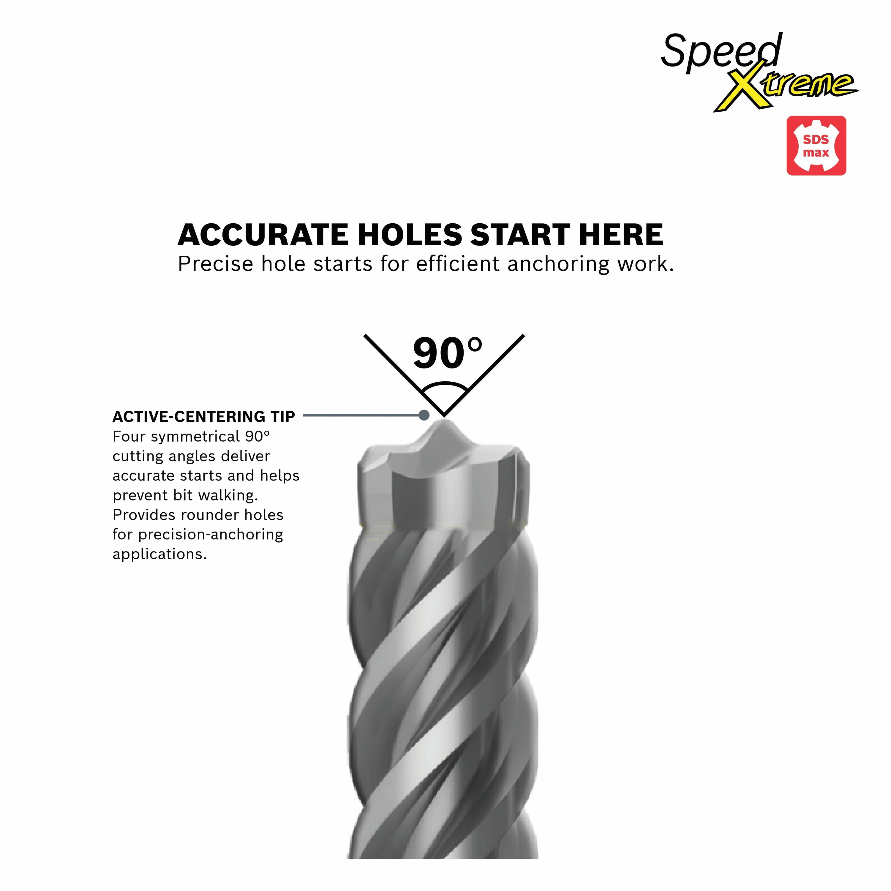 Broca de carburo para martillo de mampostería Bosch SpeedXtreme 3/4 pulg. x 21 pulg. para taladro SDS-max HCFC5031