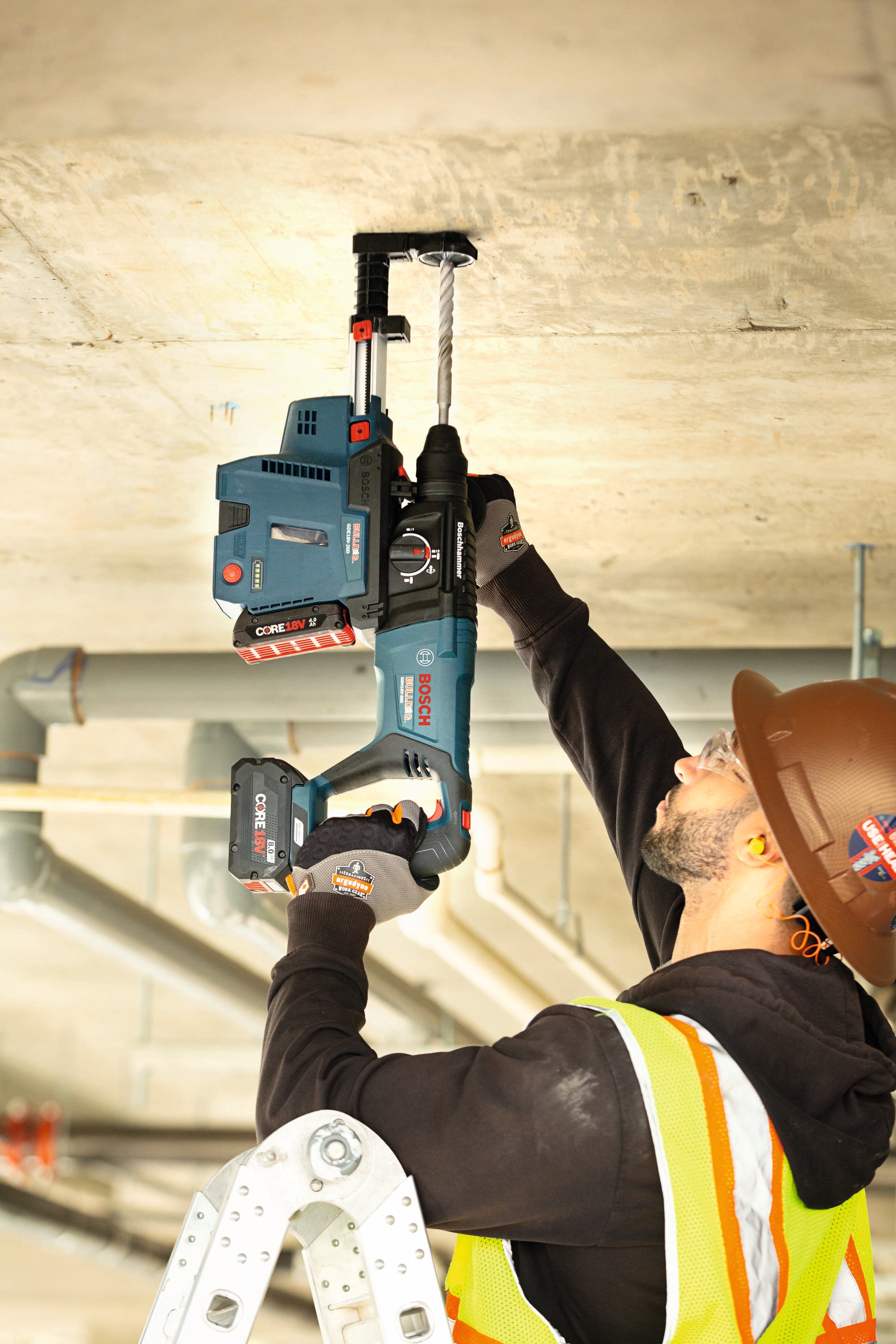 Broca para concreto Bosch Bulldog Tough de 1/4 pulgadas x 12 pulgadas de acero de aleación para taladro SDS-plus HC4C2044