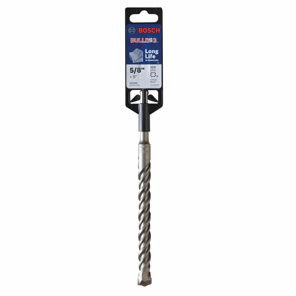 Broca de albañilería de acero de aleación Bosch Bulldog 5/8 pulgadas x 8 pulgadas para taladro SDS-Plus HC2102
