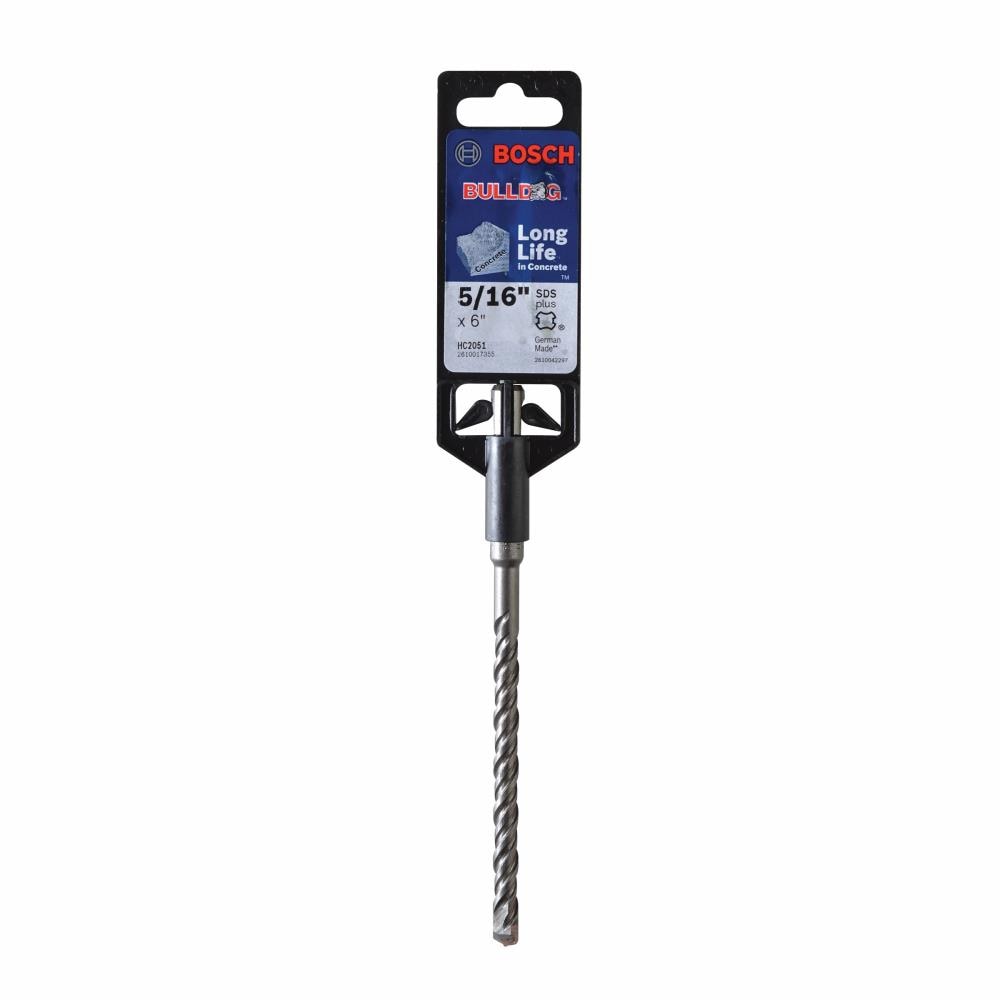 Broca de albañilería de acero aleado de 5/16 pulgadas x 6 pulgadas para taladro SDS-plus Bosch Bulldog HC2051