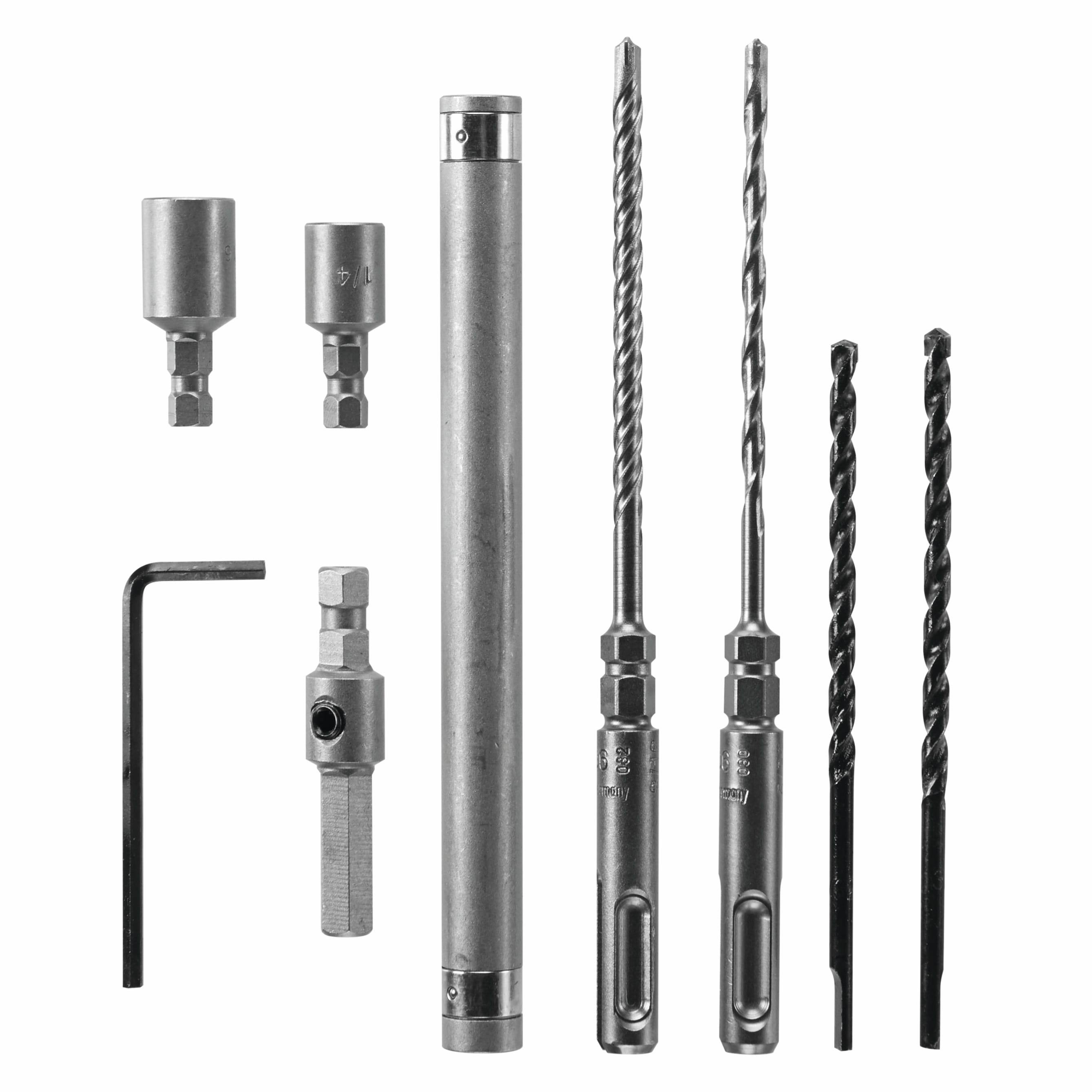 Broca de mampostería de carburo de 5/32 pulgadas x 6 pulgadas de 9 piezas Bosch para taladro SDS-plus TCHC9