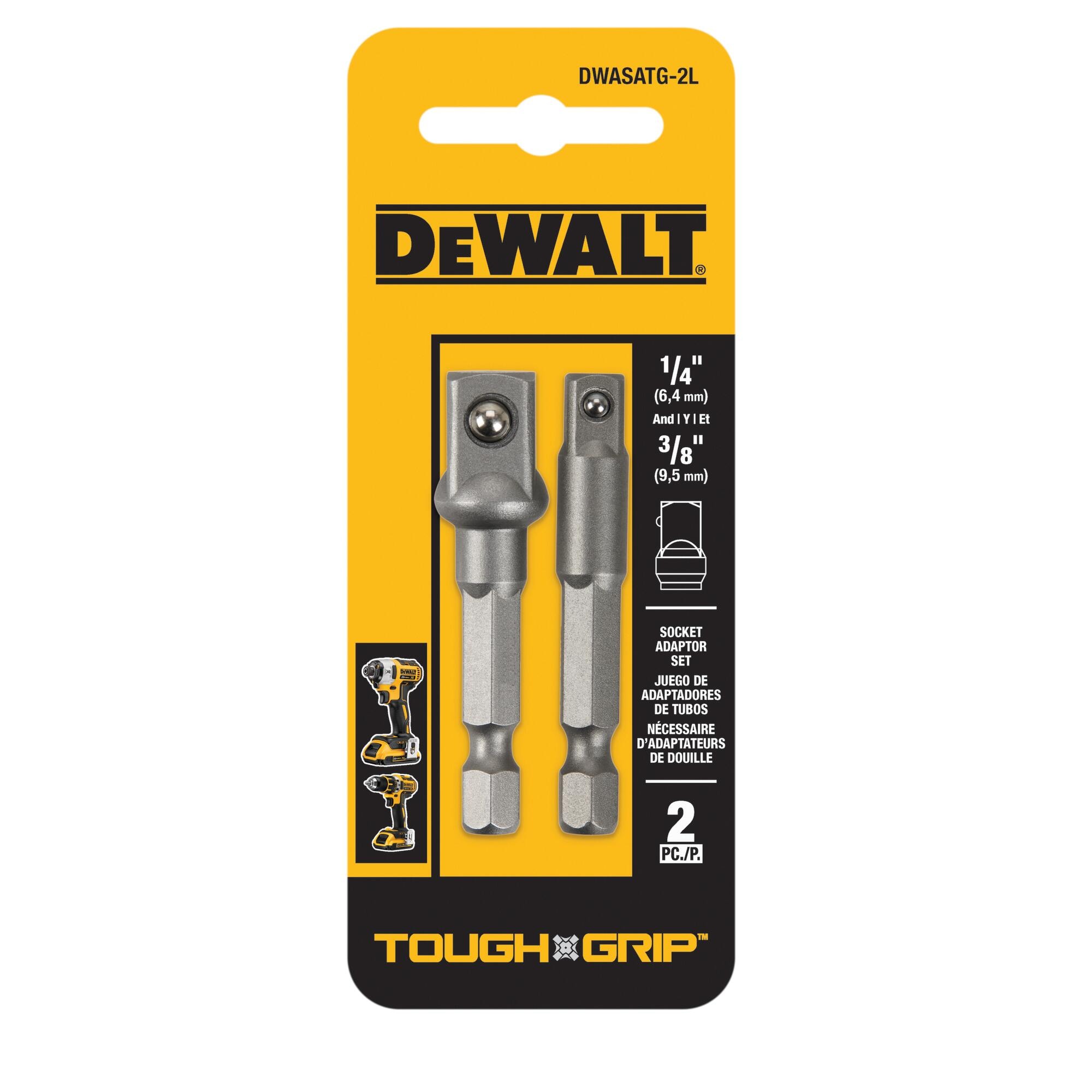 Juego de 2 adaptadores magnéticos para puntas de destornillador DEWALT DWASATG-2L.