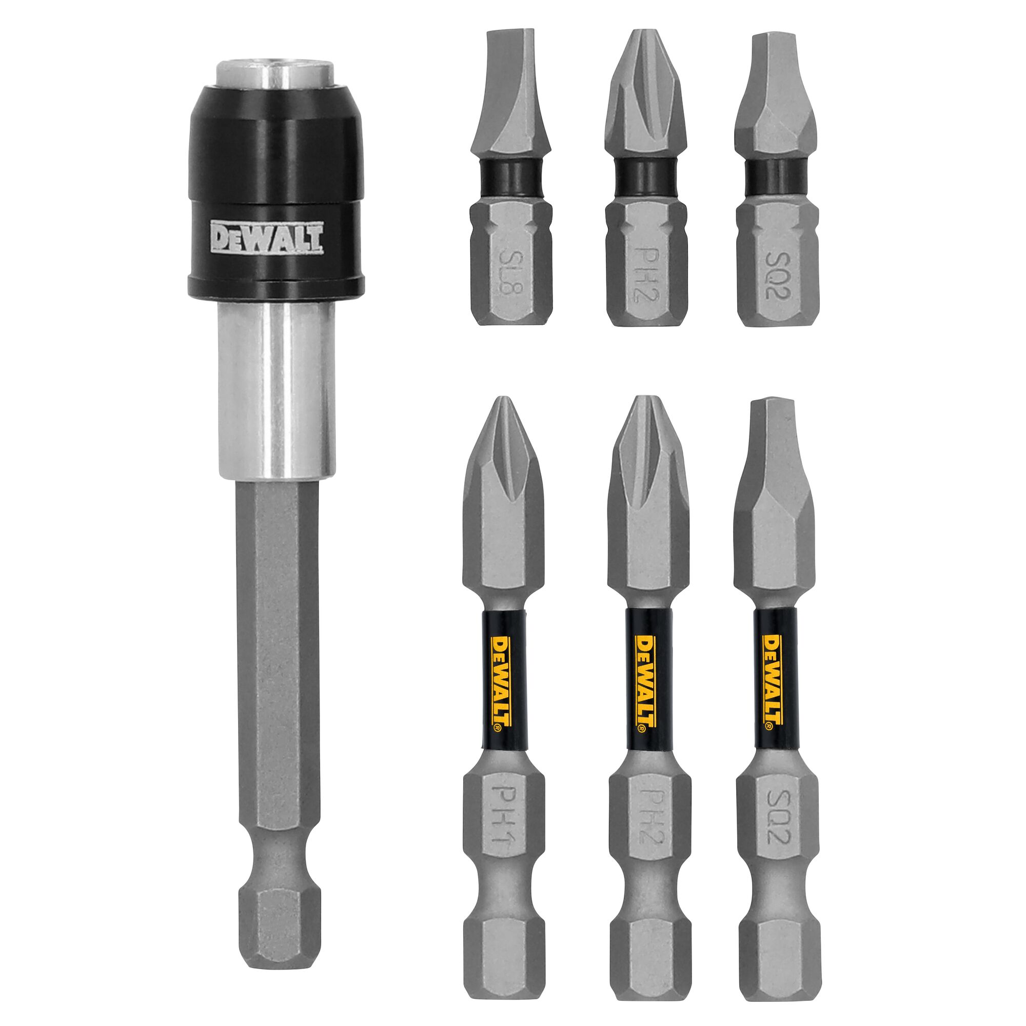 Juego de 7 porta puntas magnéticas DEWALT DWAF3HLDTG7