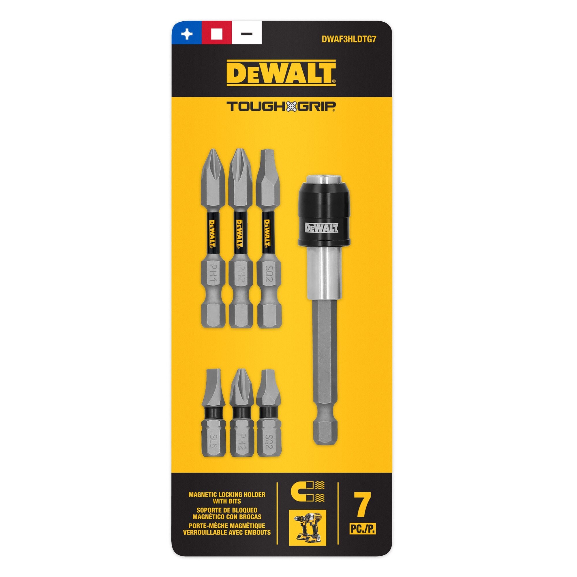 Juego de 7 porta puntas magnéticas DEWALT DWAF3HLDTG7