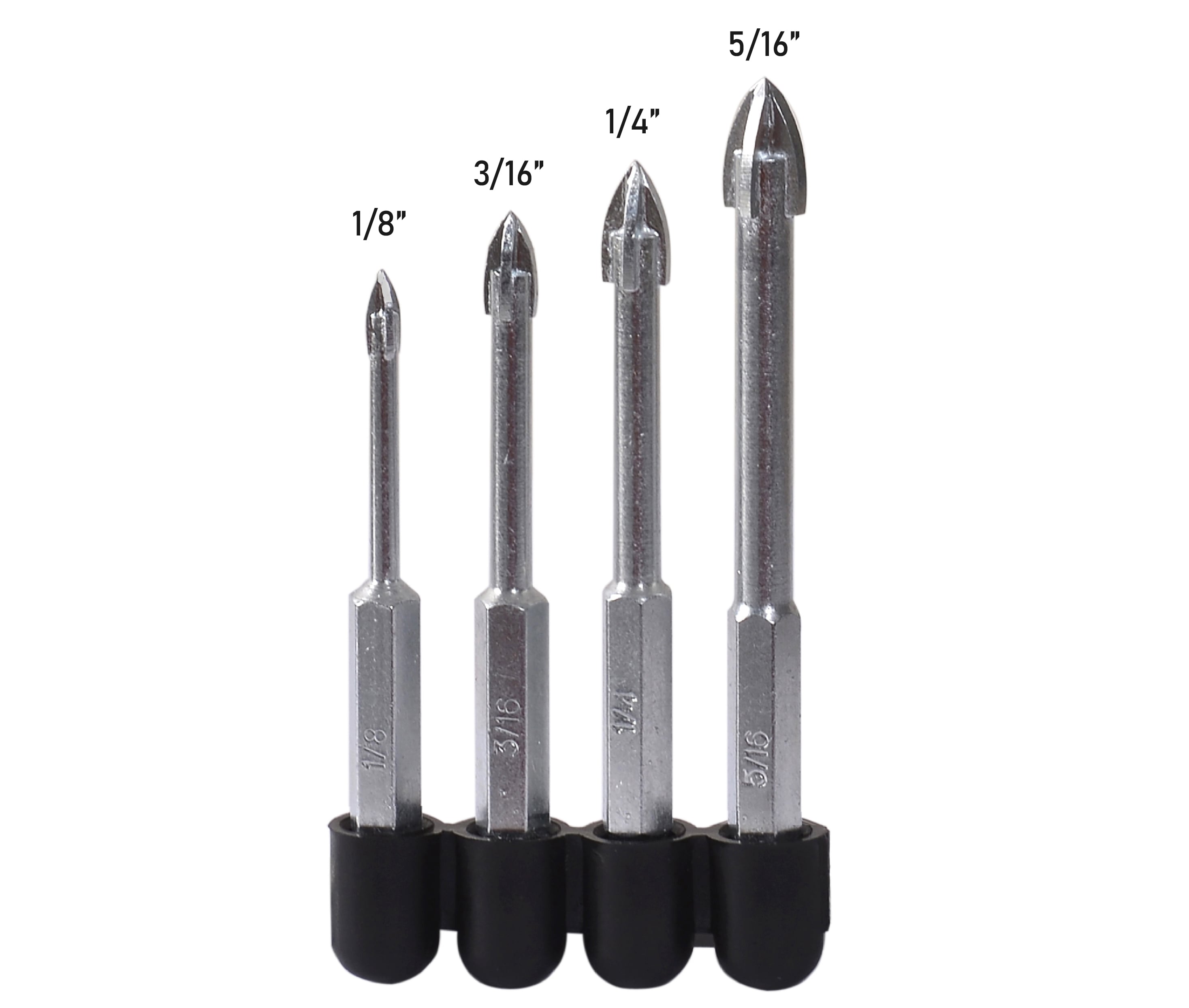 Set de brocas para vidrio y azulejo con punta de carburo y diseño para diestros Kobalt DTC-21104