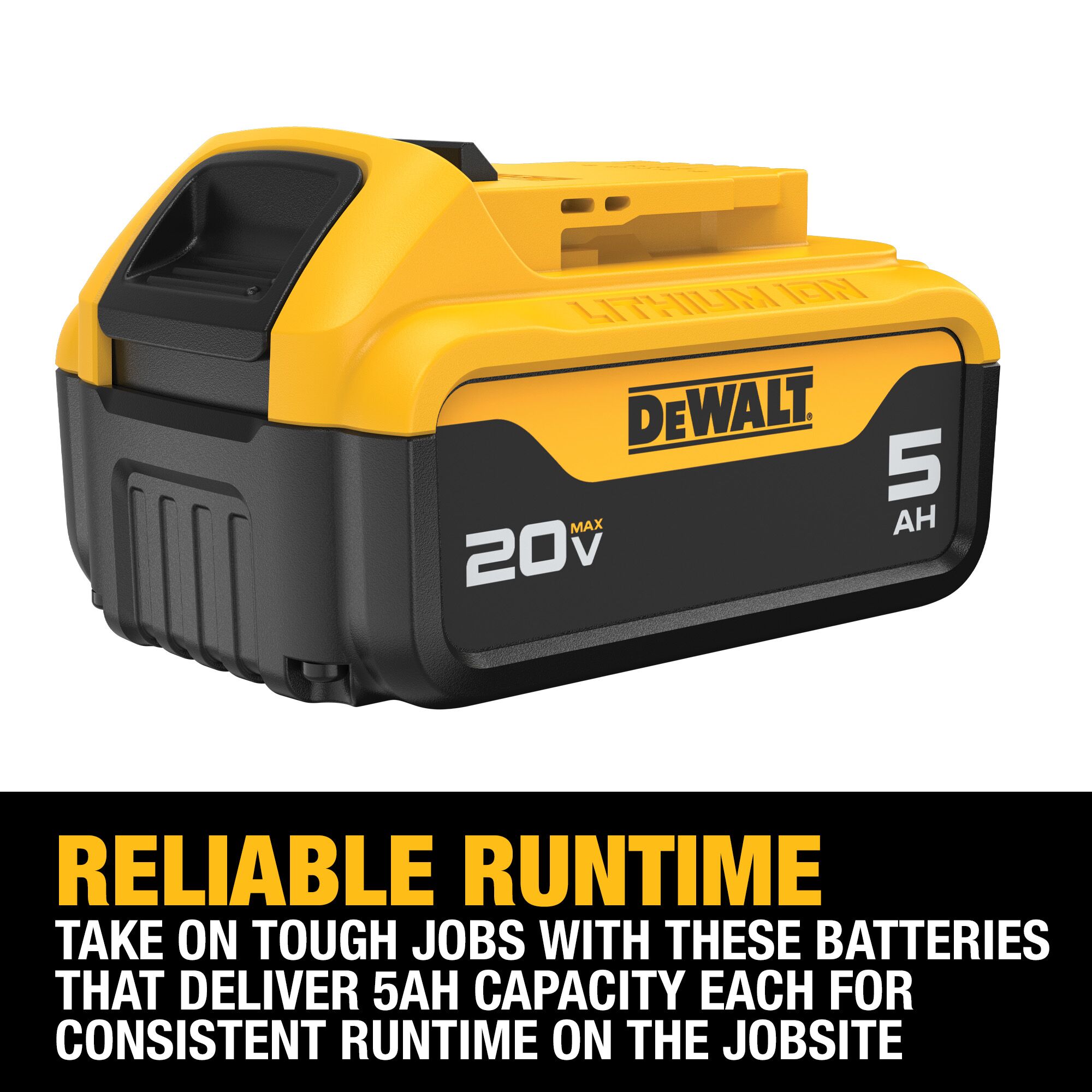 Paquete de 2 baterías de 20 V de iones de litio DEWALT con cargador (5 Ah) DCB205-2CK