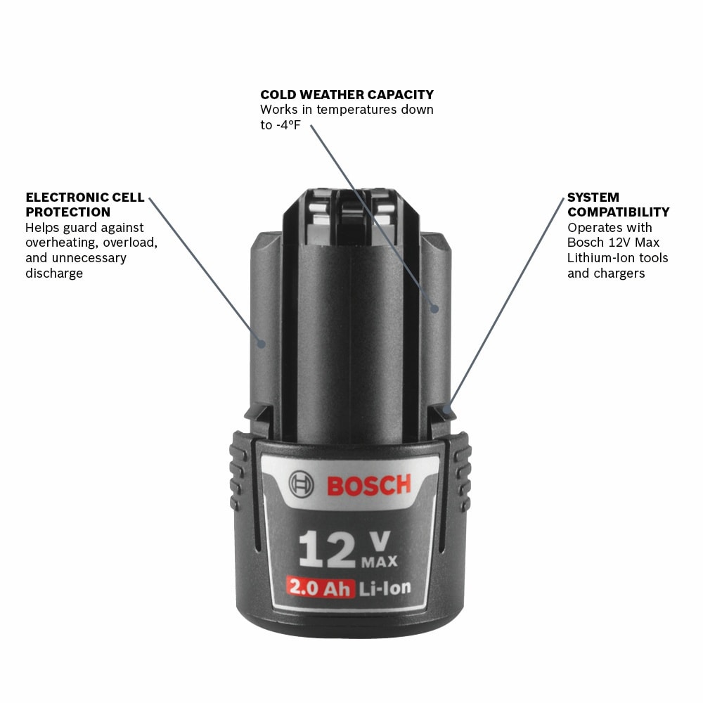Kit de Batería de Iones de Litio de 12 V Bosch (2 Ah) GXS12V-01N12