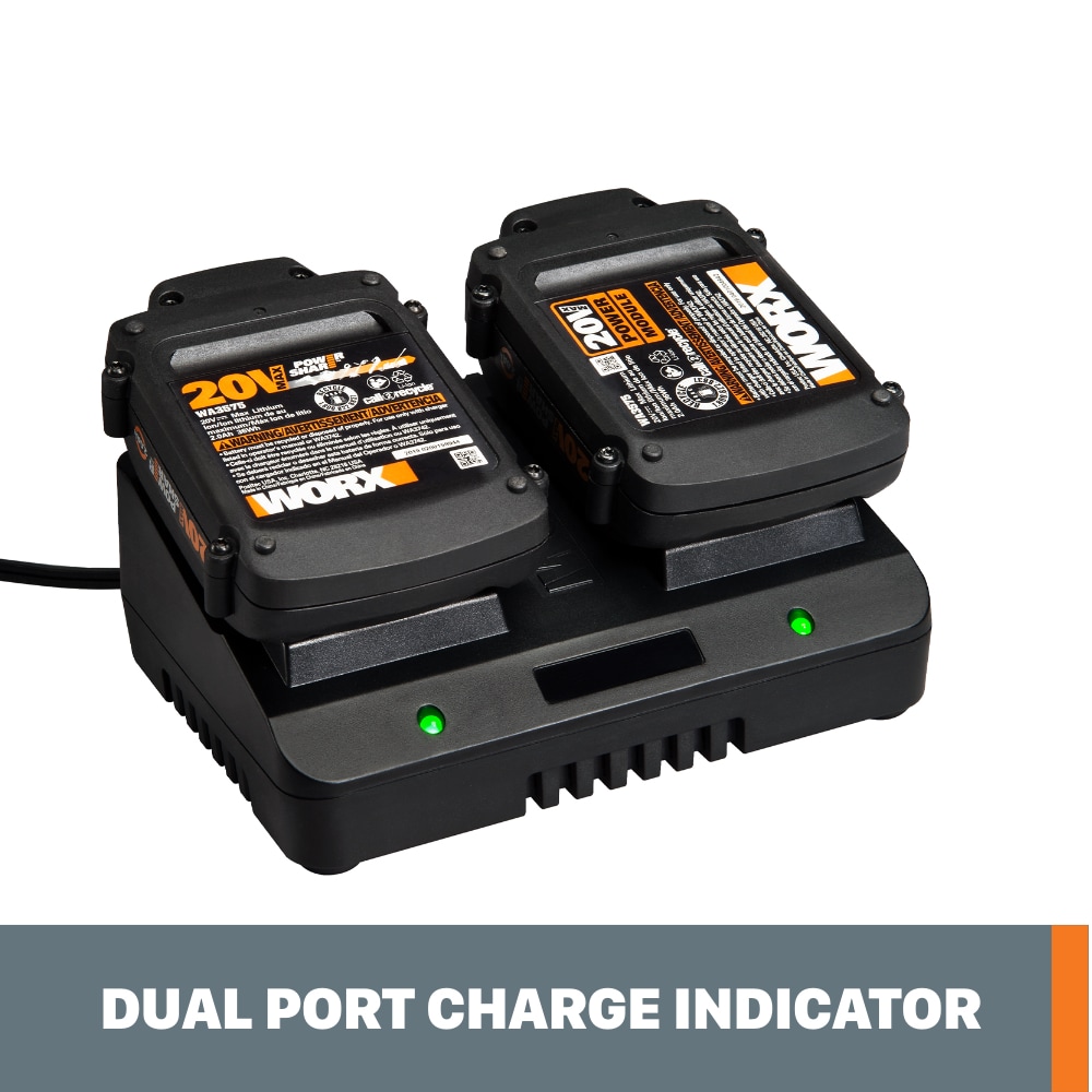 Cargador de batería de iones de litio WORX Power Share de 20V WA3770