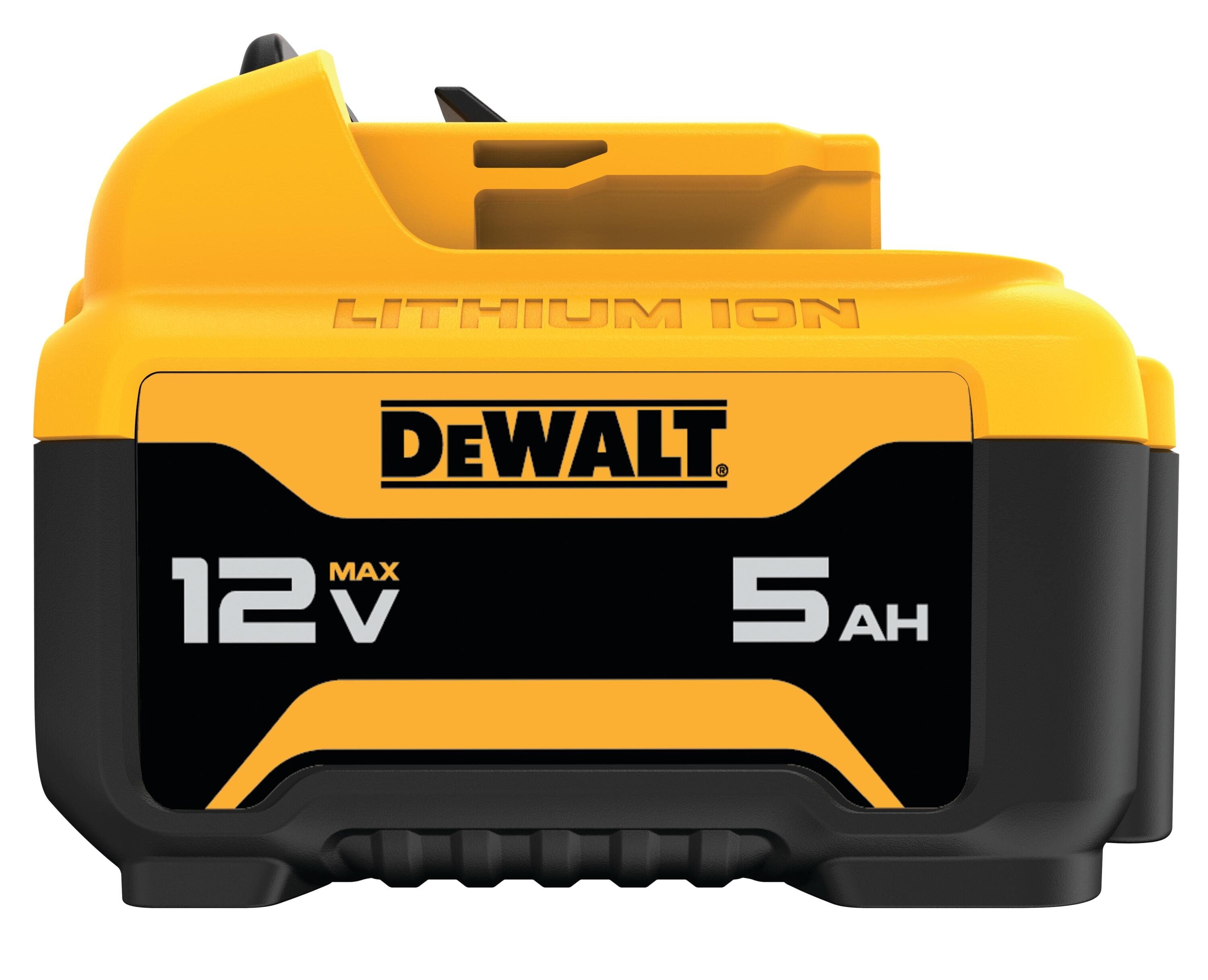 Batería de iones de litio DEWALT de 12 V en paquete doble con cargador (3 Ah y 5 Ah) DCB135C