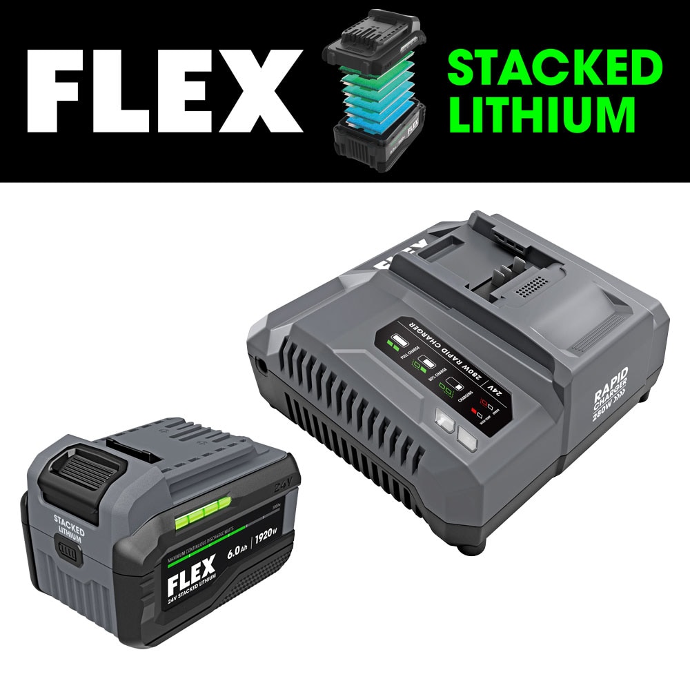Batería y Cargador de Iones de Litio FLEX 24-V (6 Ah) FX0421-1H