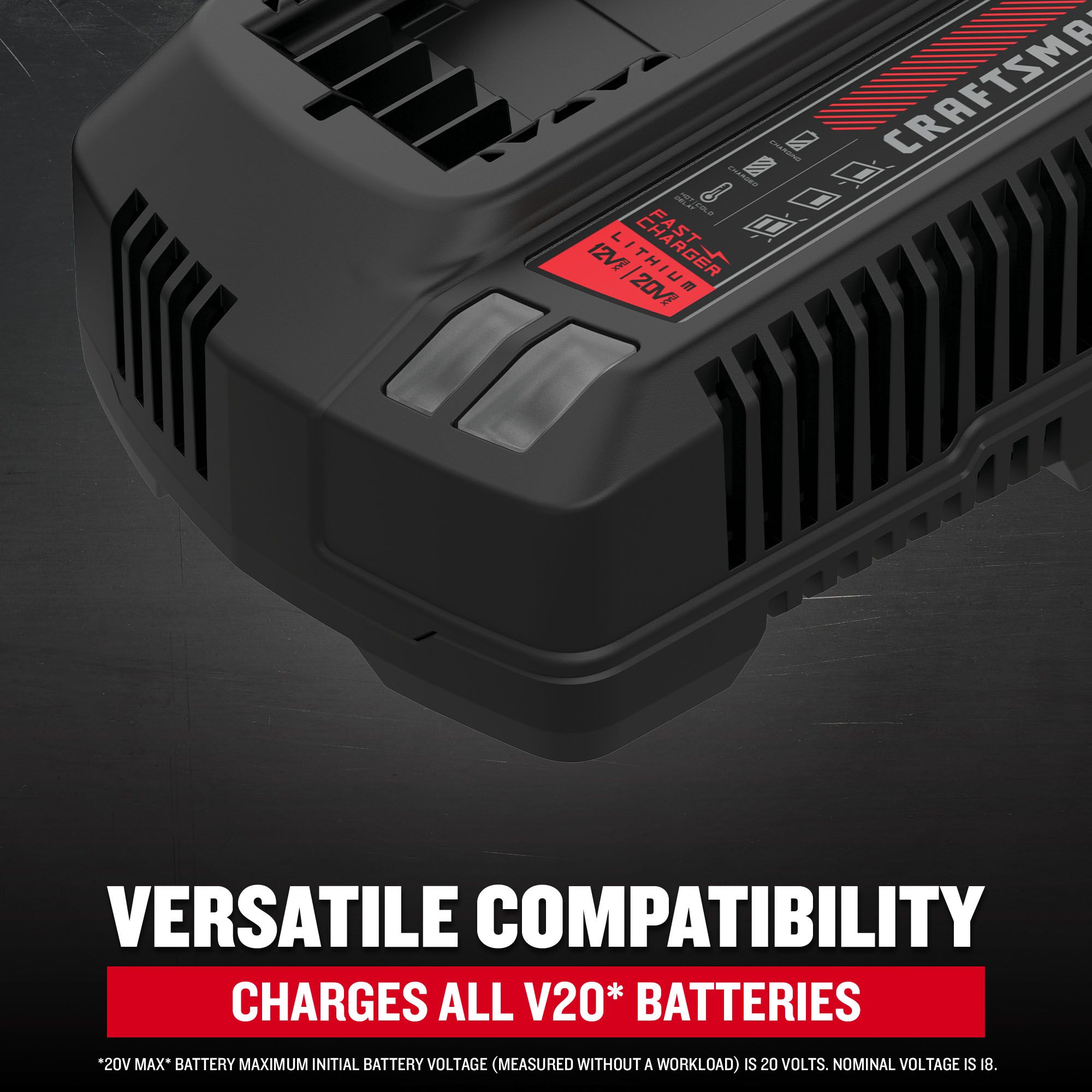 Batería de Ion de Litio 20-V 2-Pack y Cargador CRAFTSMAN V20 (4 Ah y 2 Ah)