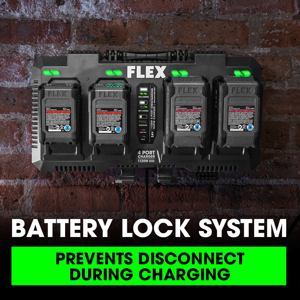 Cargador de batería de iones de litio FLEX de 4 puertos y 24 V (1 Ah) FX0451-Z