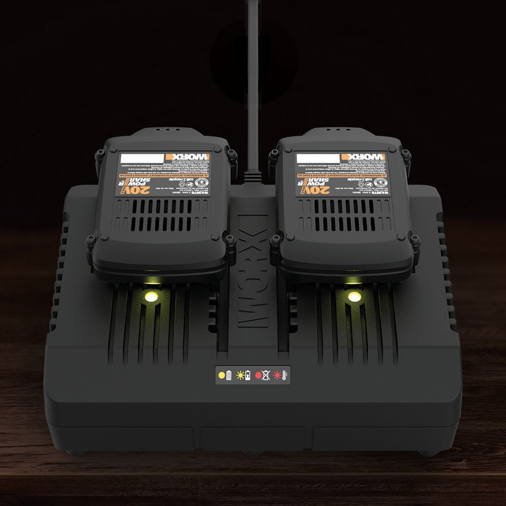 Estación de carga de batería de iones de litio WORX Power Share de 20 V (4 Ah) WA3884