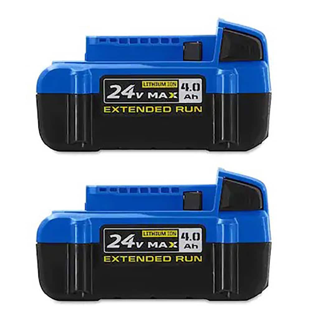Paquete de 2 baterías de ion de litio Kobalt de 24 V y cargador (4 Ah) KBCD 3424-03