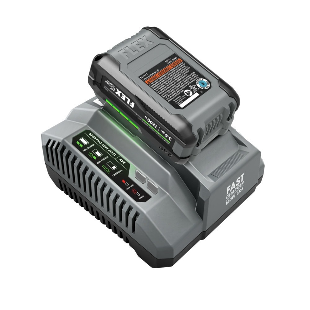 Kit de Inicio de Batería de Iones de Litio FLEX Apilada de 24 V con Cargador FX0411-1F