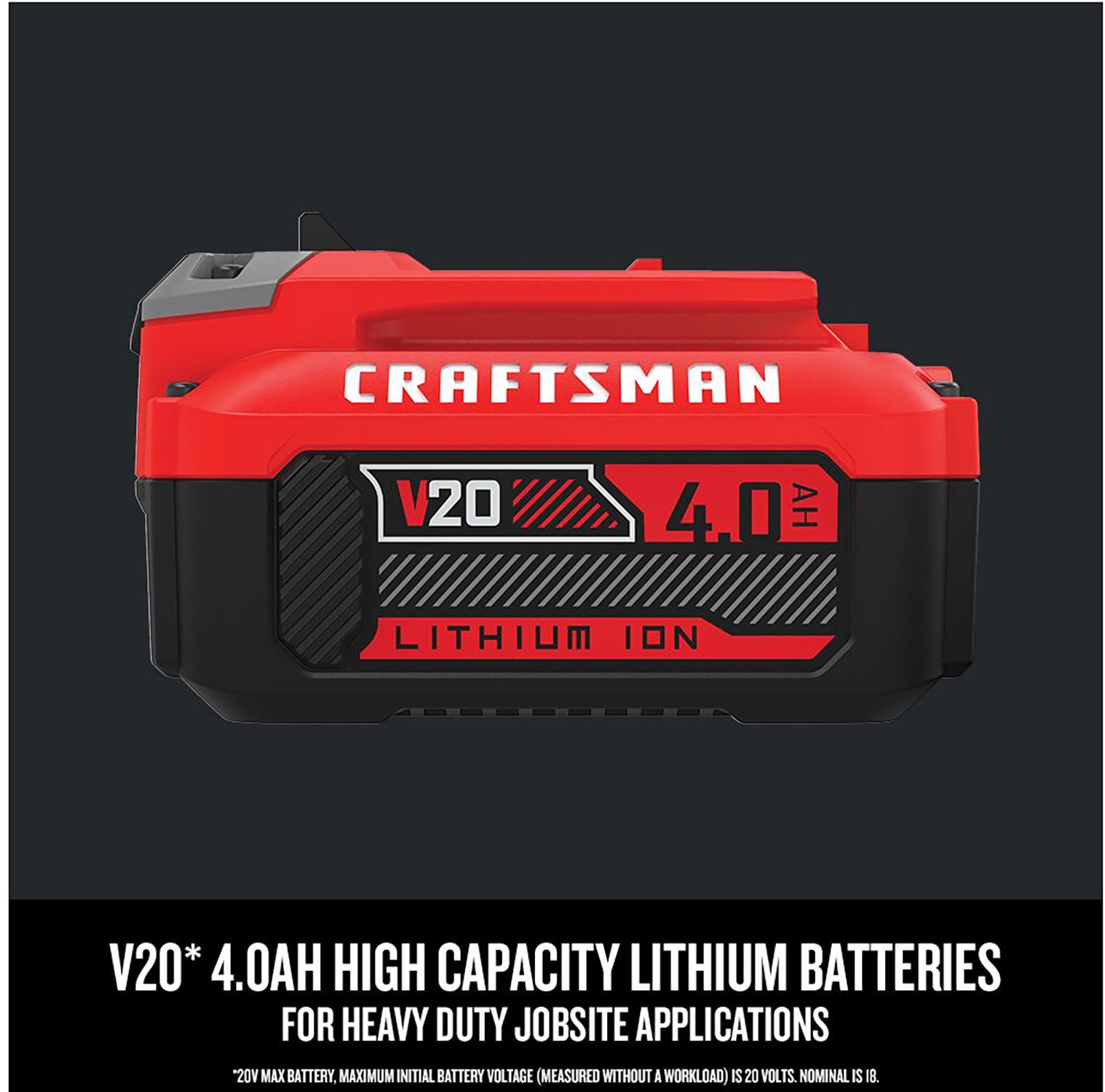 Paquete de 2 Baterías de Iones de Litio y Cargador (4 Ah y 6 Ah) CRAFTSMAN V20 20-V