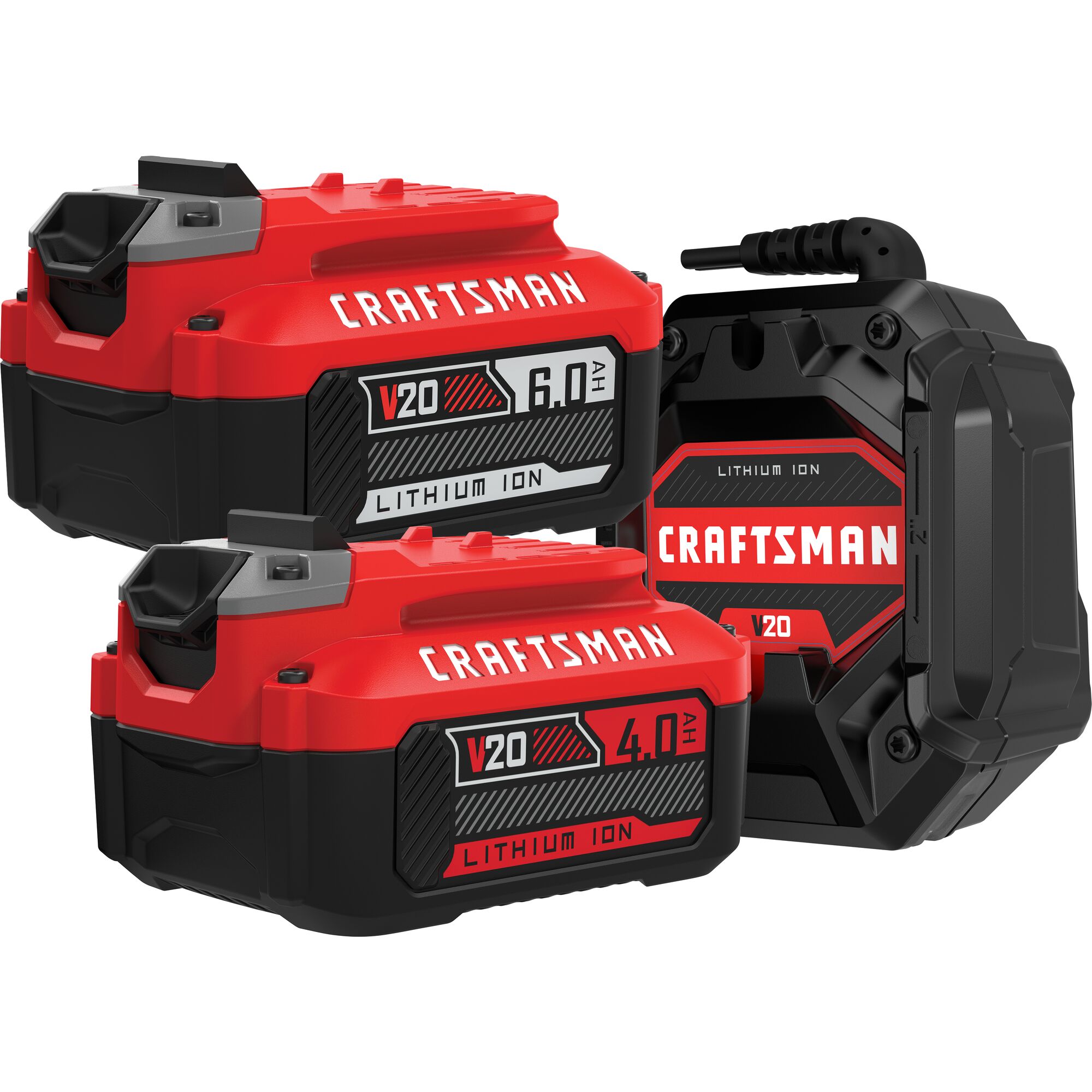 Paquete de 2 Baterías de Iones de Litio y Cargador (4 Ah y 6 Ah) CRAFTSMAN V20 20-V