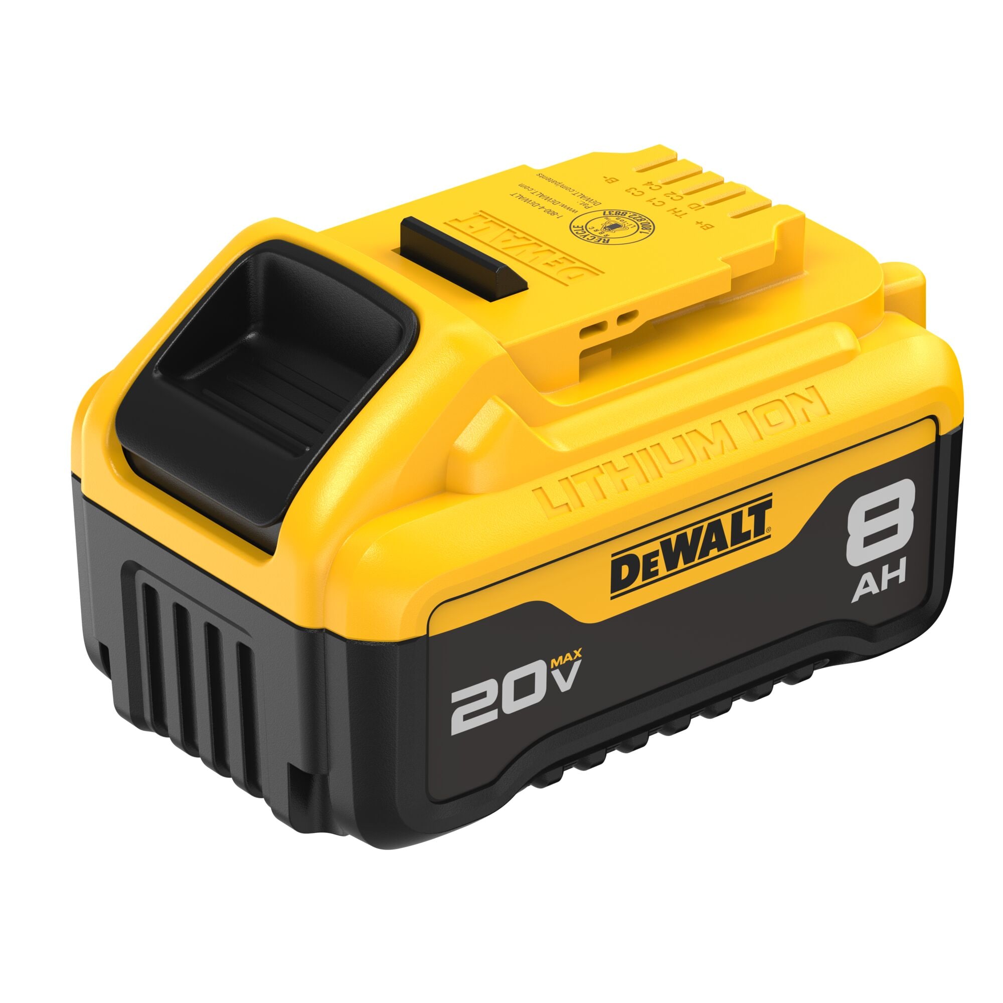 Paquete de 2 baterías de 20V de ion de litio y cargador DEWALT (8 Ah) DCB208-2C