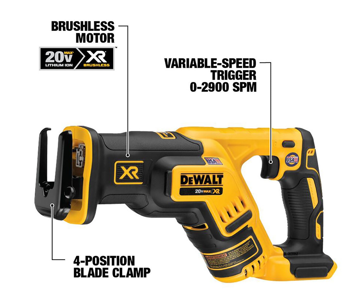 Kit Combo de Herramientas DEWALT XR con 6 Herramientas sin Escobillas de 20 Voltios Max, Estuche Blando (Incluye 2 Baterías y Cargador) DCK695P2