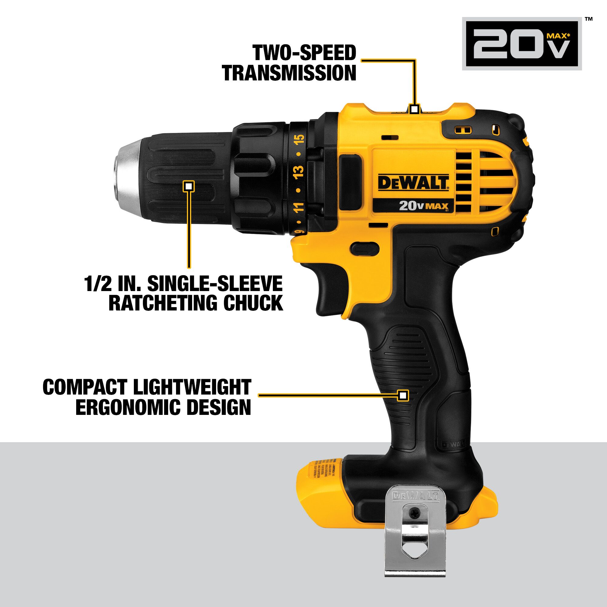 Kit Combo de 4 Herramientas DEWALT de 20 Voltios con Estuche Blando (2 Baterías y Cargador Incluidos) DCK423D2