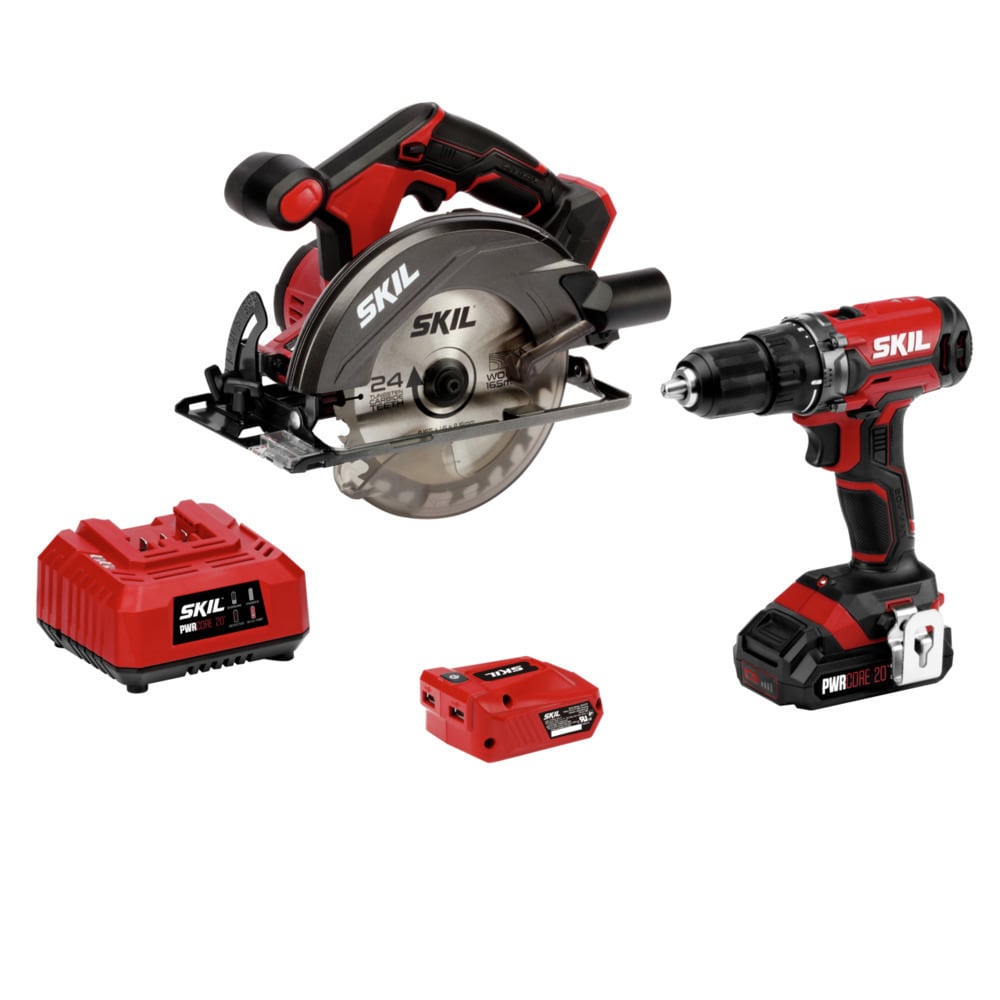 Kit Combo de Herramientas Eléctricas de 3 piezas SKIL PWR CORE de 20 voltios (1 Batería incluida y cargador incluido) CB739301