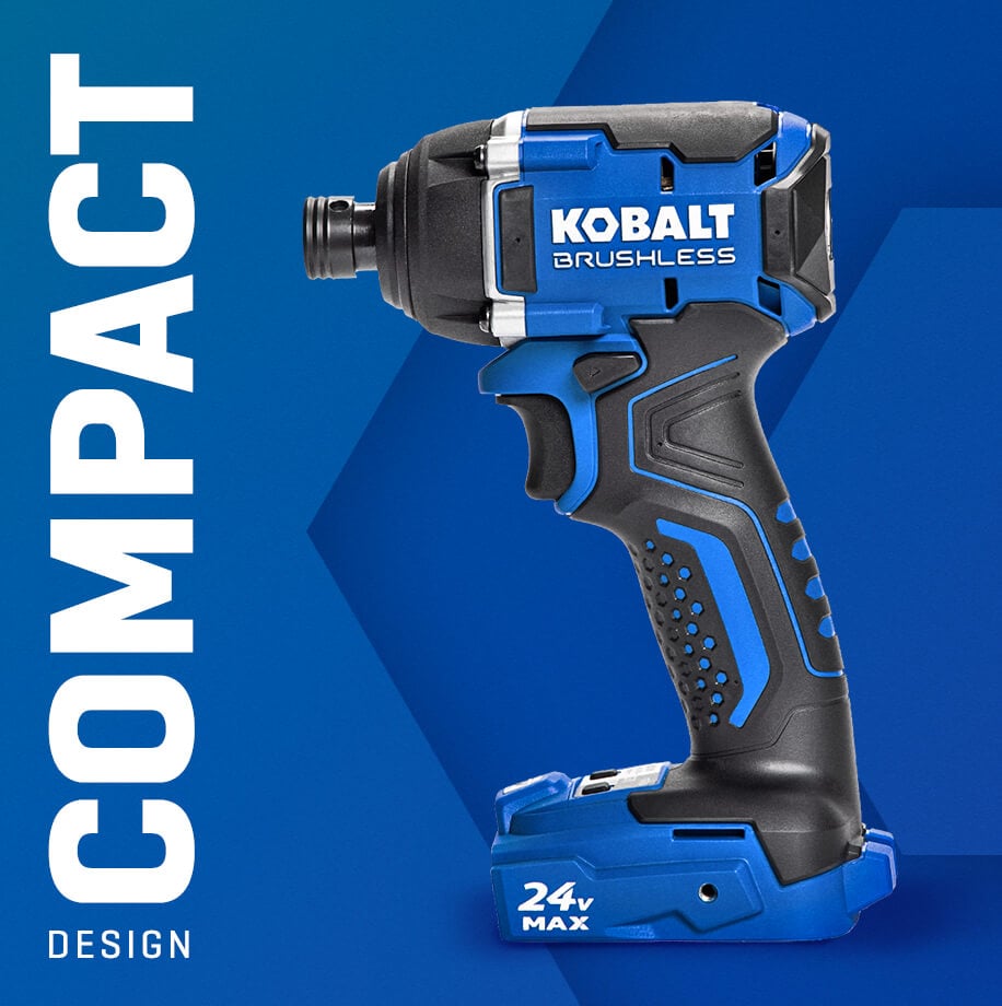 Kit combo de herramientas eléctricas sin escobillas de 24 voltios de Kobalt con estuche suave (incluye 1 batería y cargador)