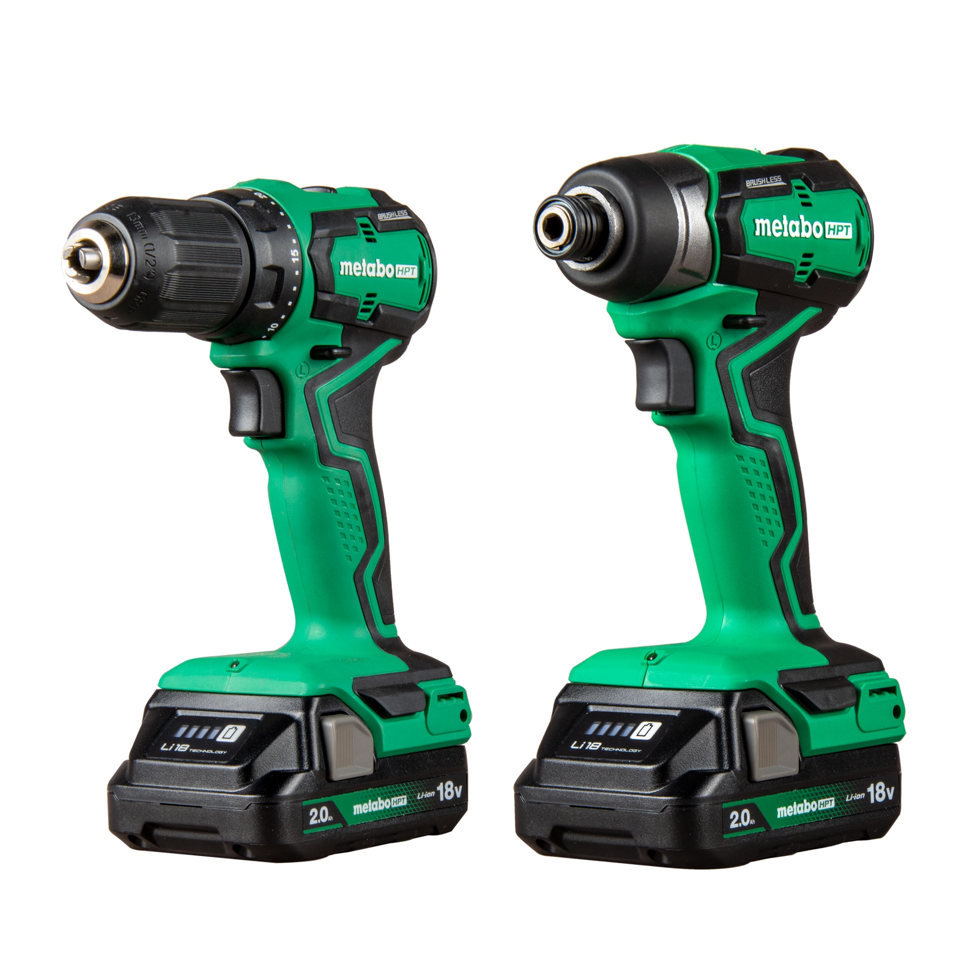 Kit Combo de Herramientas Eléctricas sin Escobillas Metabo HPT de 18 Voltios con Estuche Blando (Incluye 2 Baterías y Cargador) KC18DDXSM