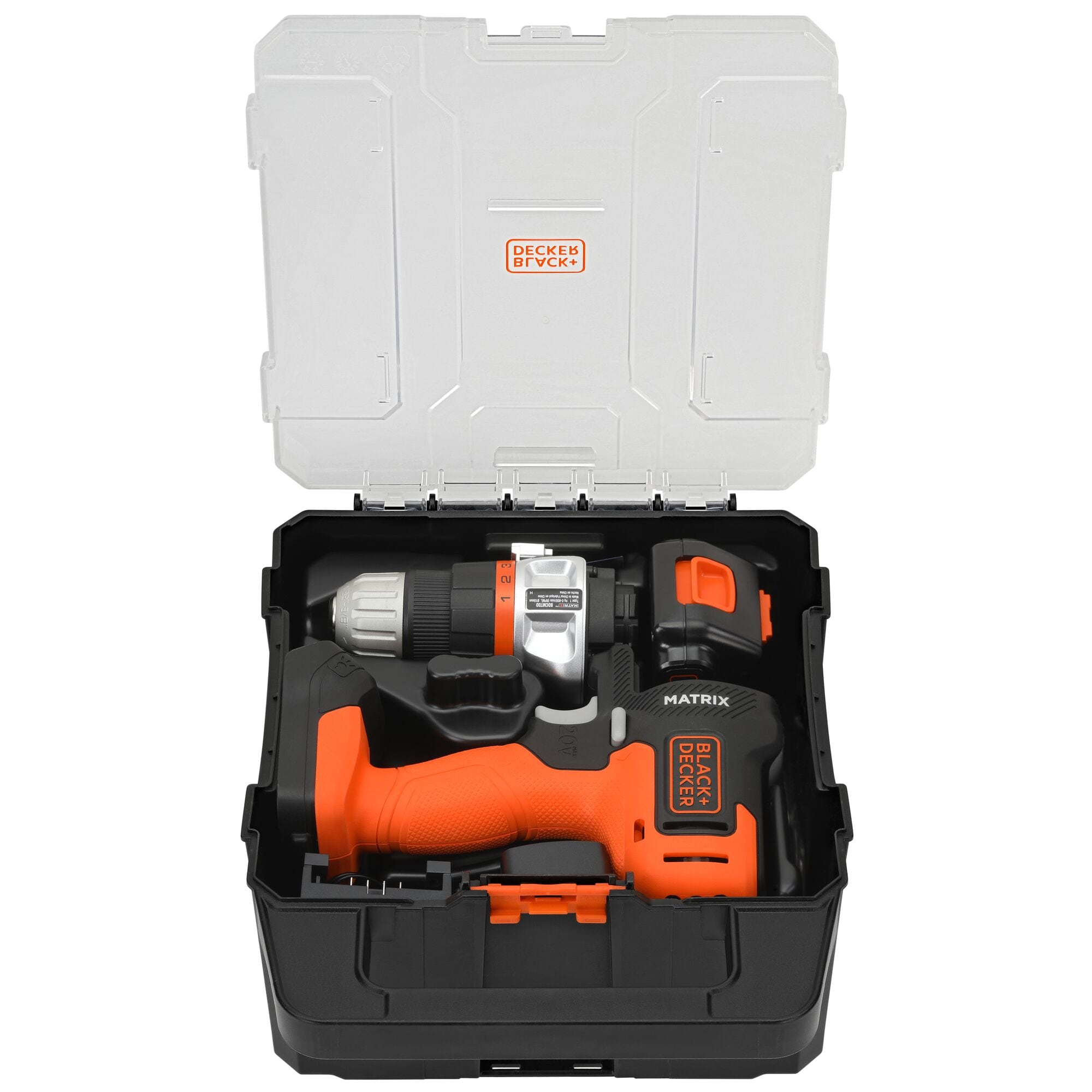 Kit de herramientas eléctricas BLACK+DECKER de 20 voltios Max con 2 herramientas en maletín resistente (1 batería y cargador incluidos)