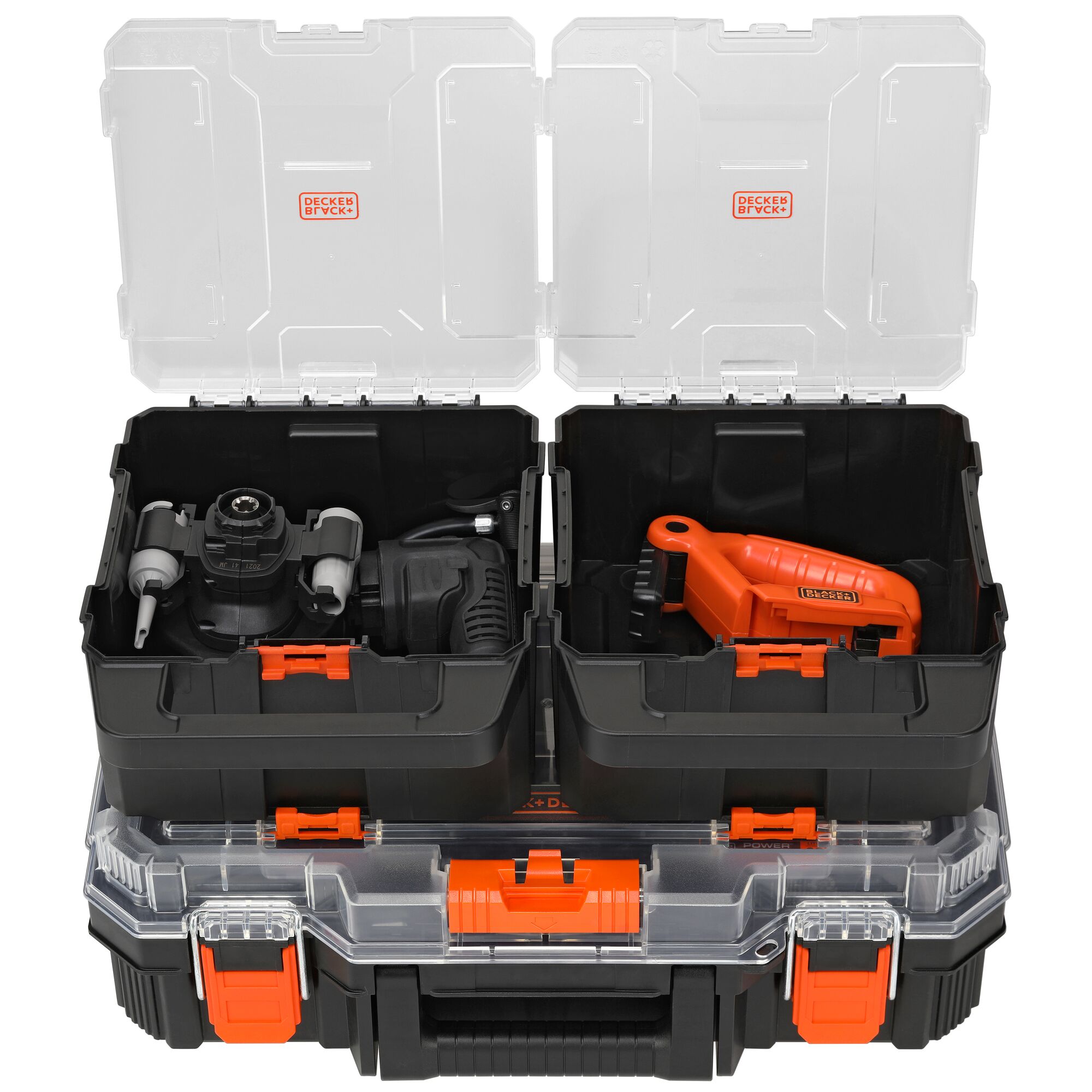 Kit Combo de Herramientas Eléctricas BLACK+DECKER de 20 voltios Max con 8 herramientas y estuche resistente (Incluye 1 batería y cargador) BDCDMT1208KITC1