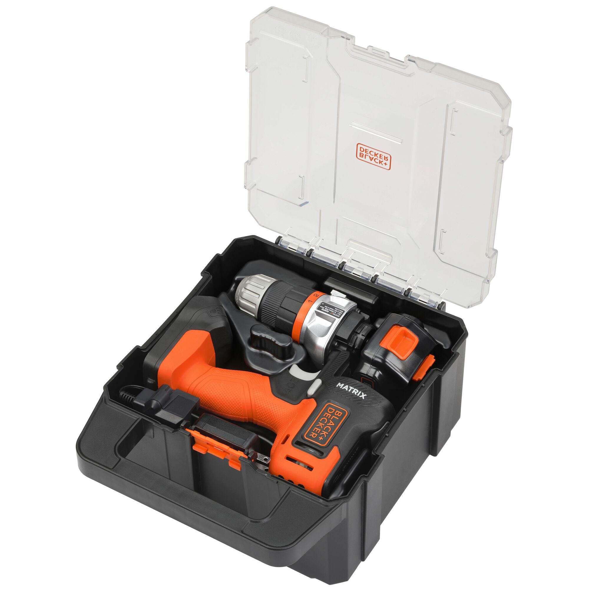 Kit de herramientas eléctricas BLACK+DECKER de 20 voltios Max con estuche resistente y 1 herramienta (1 batería y cargador incluidos)