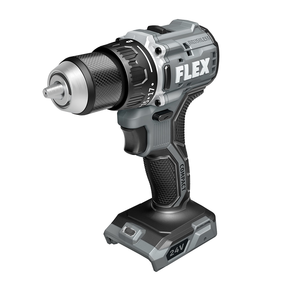 Kit de herramientas eléctricas de 24 voltios y 2 herramientas sin escobillas Flex Compact con estuche blando (2 baterías incluidas y cargador incluido) FXM205-2A