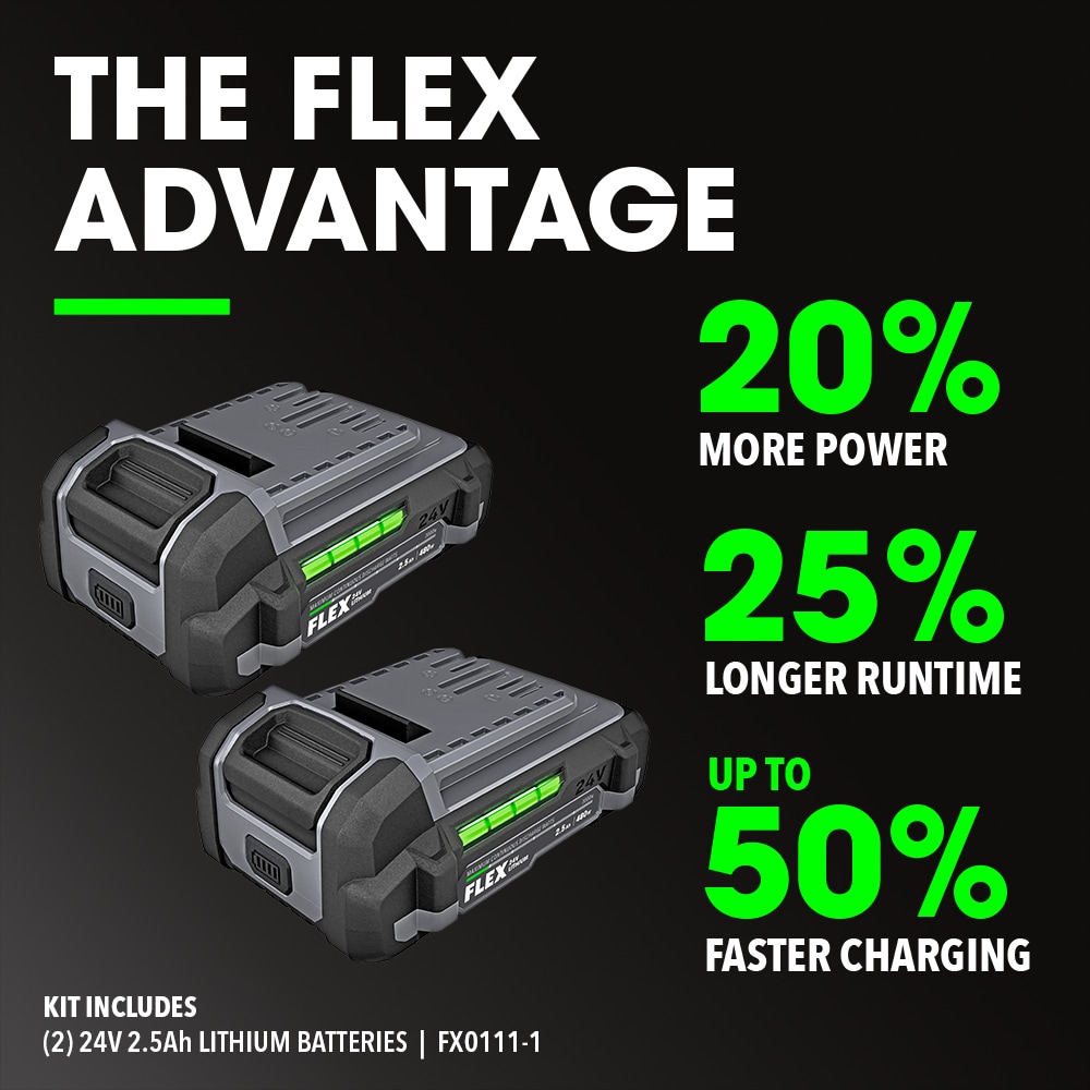 Kit de herramientas eléctricas de 24 voltios y 2 herramientas sin escobillas Flex Compact con estuche blando (2 baterías incluidas y cargador incluido) FXM205-2A