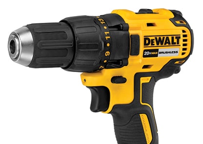 Taladro inalámbrico sin escobillas DEWALT de 20 voltios máximos y 1/2 pulgada (2 baterías incluidas, bolsa suave incluida) DCD777C2