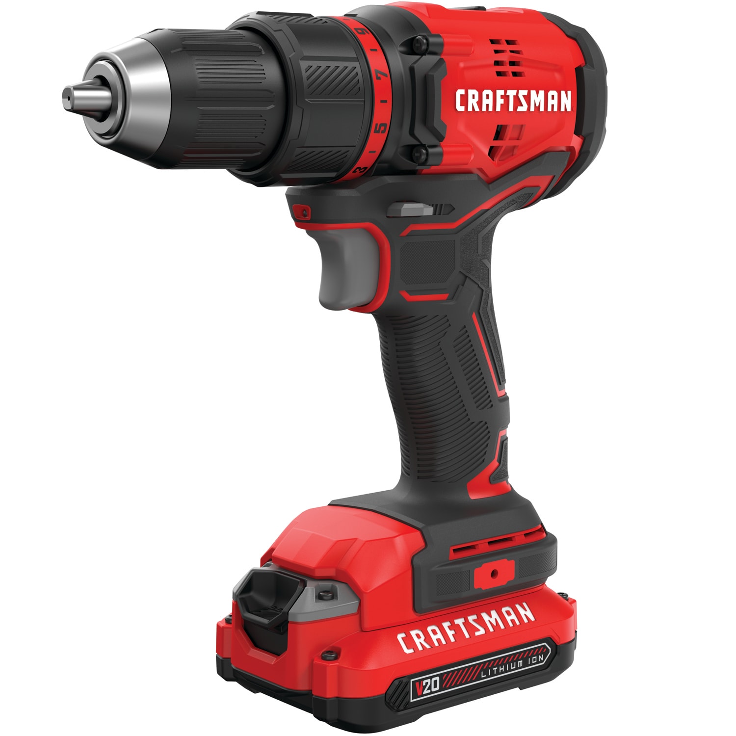 Taladro inalámbrico sin escobillas CRAFTSMAN V20 de 1/2 pulgadas 20 voltios máximo (Incluye bolsa suave) CMCD710C1