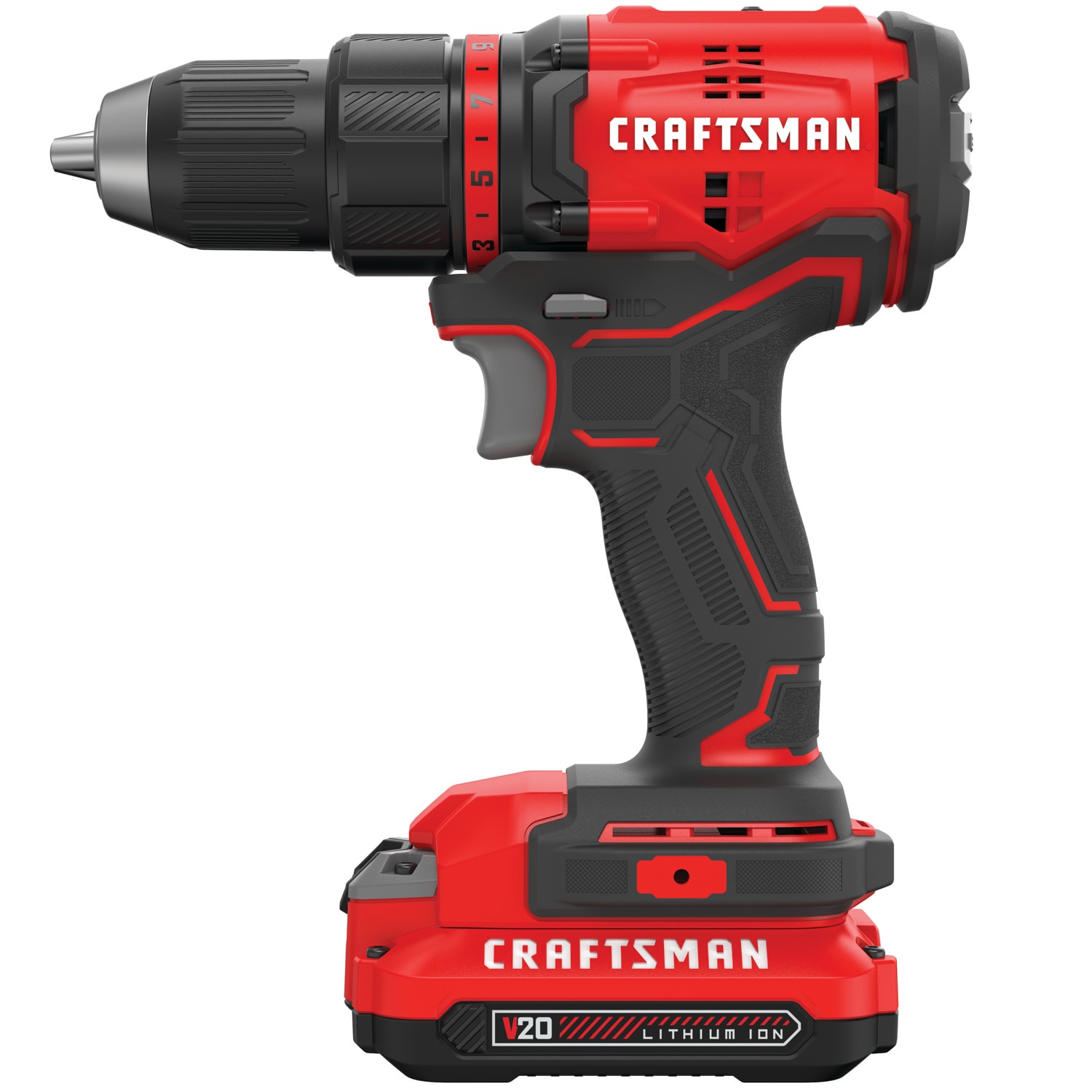 Taladro inalámbrico sin escobillas CRAFTSMAN V20 de 1/2 pulgadas 20 voltios máximo (Incluye bolsa suave) CMCD710C1