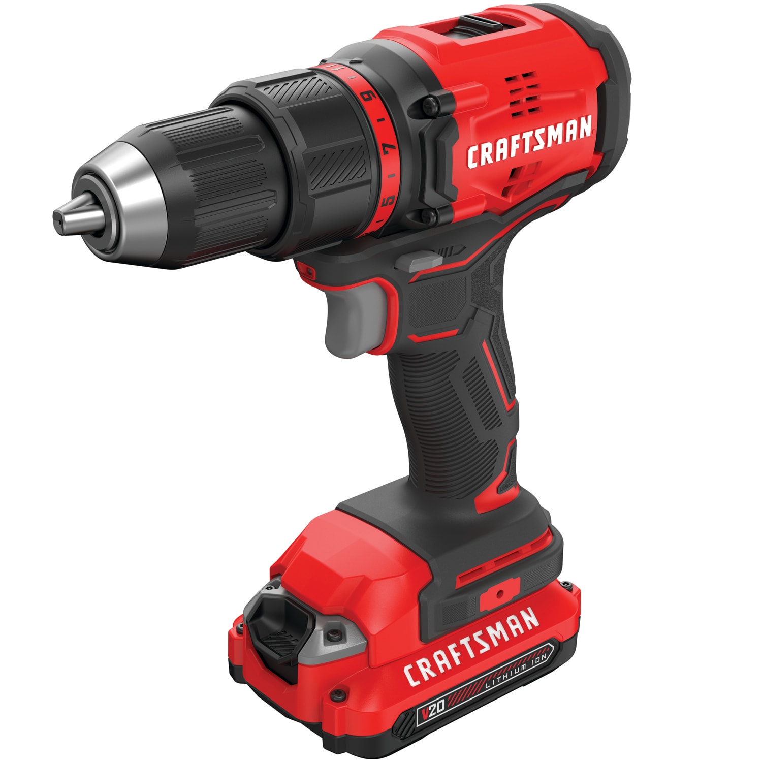 Taladro inalámbrico sin escobillas CRAFTSMAN V20 de 1/2 pulgadas 20 voltios máximo (Incluye bolsa suave) CMCD710C1