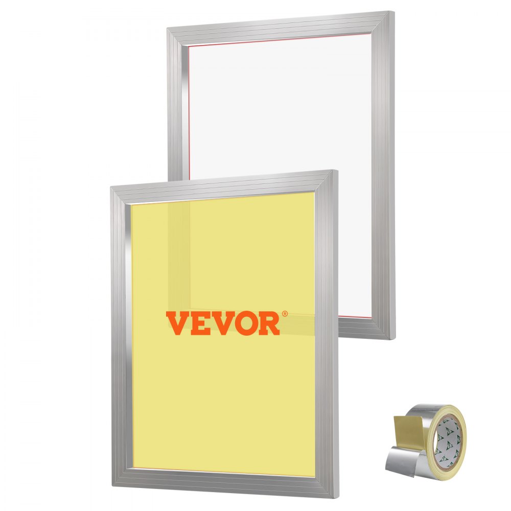 VEVOR Screen Printing Kit, 2 Pieces Aluminum Silk Screen Printing Frames, 20x24inch Silk Screen Printing Frame with 160 Count Mesh, High Tension Nylon Mesh and Sealing Tape for T-shirts DIY Printing - SYKJD21602024KL5MV0
