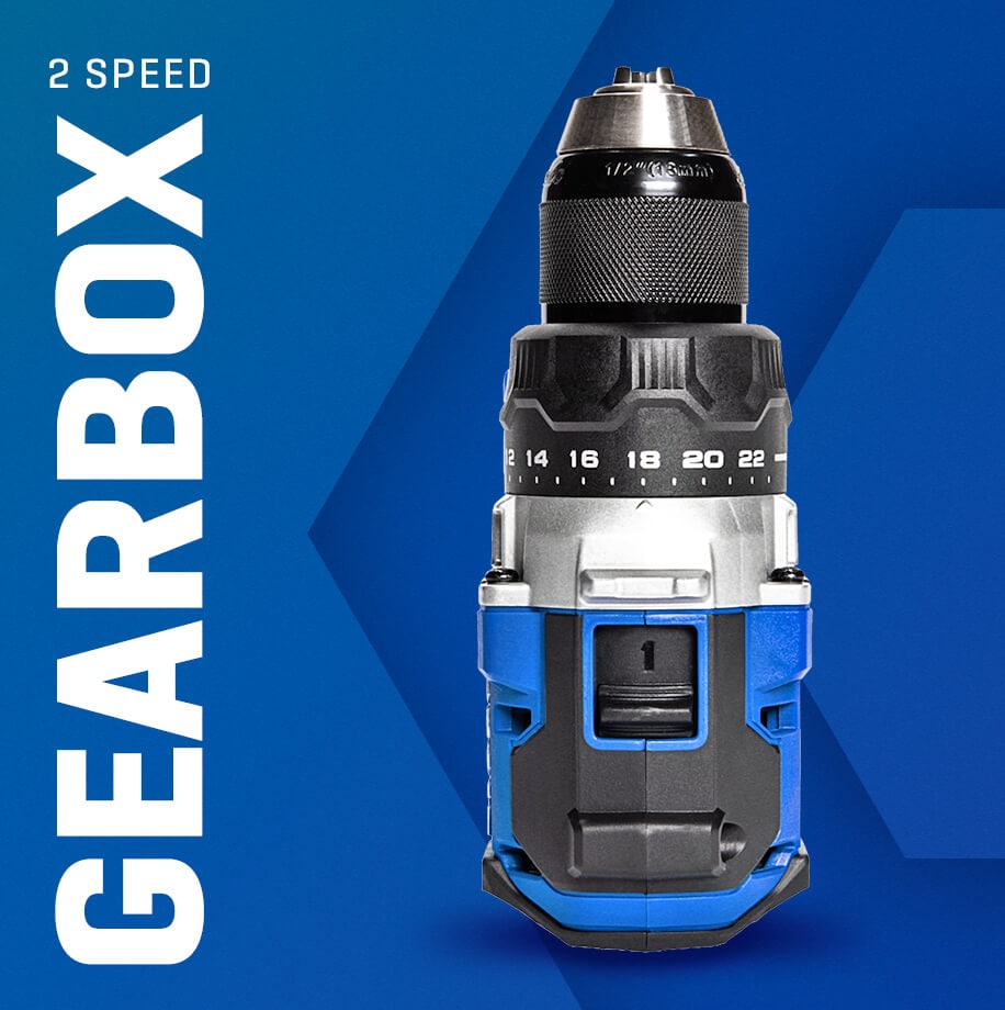 Taladro inalámbrico sin escobillas Kobalt de 24 voltios y 1/2 pulgada (Incluye bolso suave) KDD 2024A-03