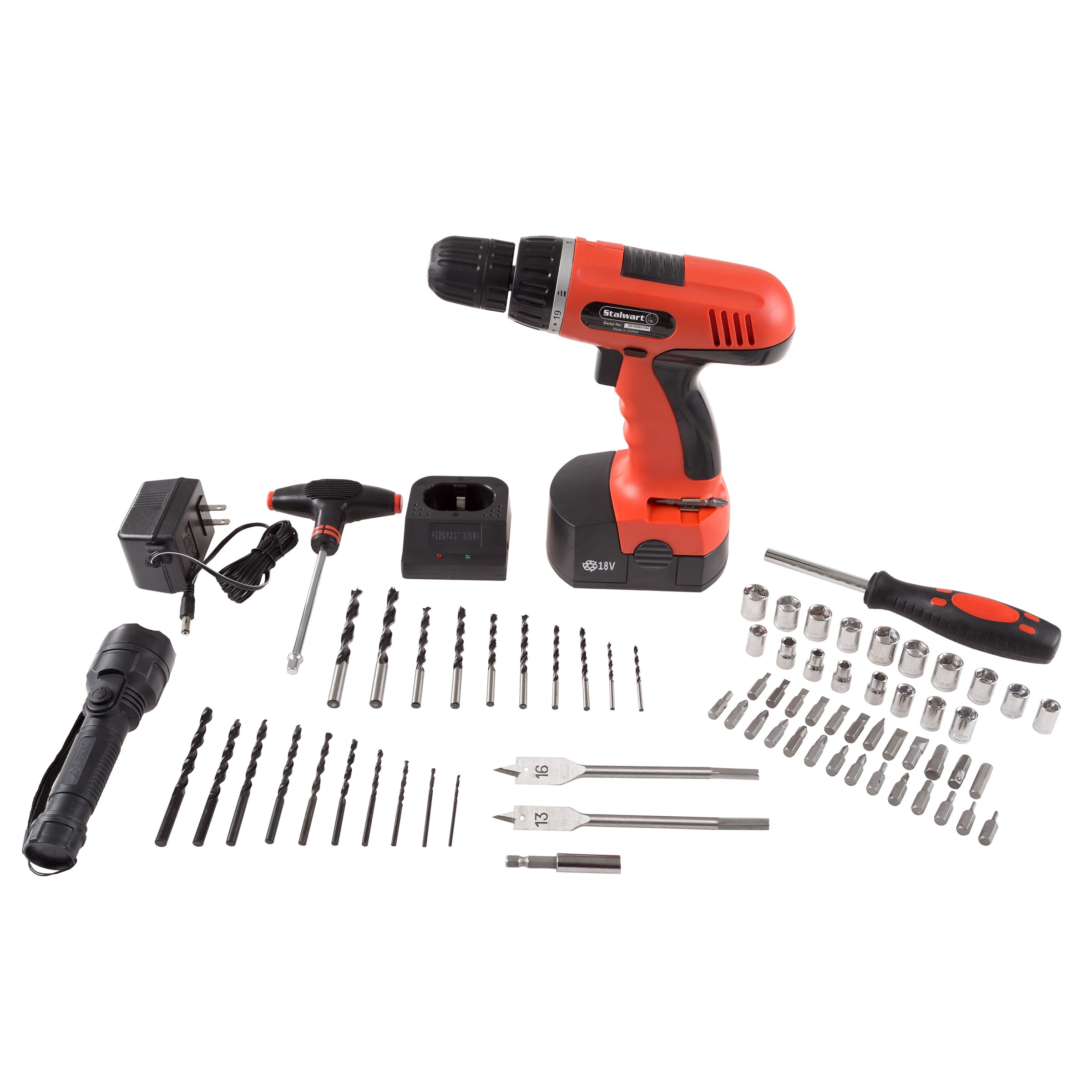 Taladro inalámbrico sin llave de 3/8 pulgadas de 18 voltios de Fleming Supply (Estuche resistente incluido) 231702NRX